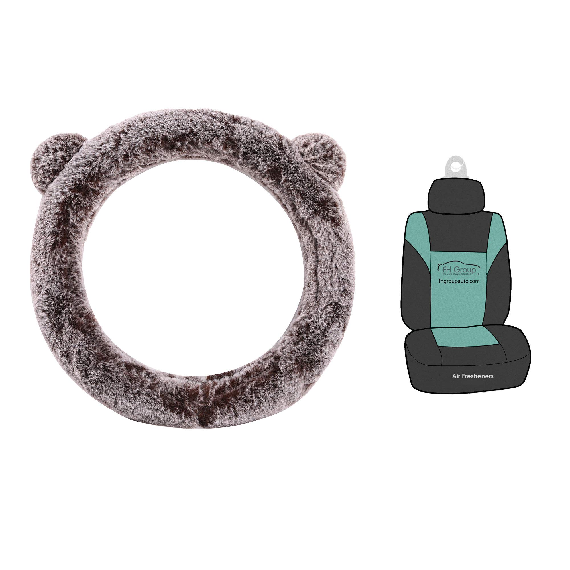 Fluffy Koala Bear Steering Wheel Cover - Universal Fit for Cars, Trucks, SUVs - Perfect Gift for Drivers