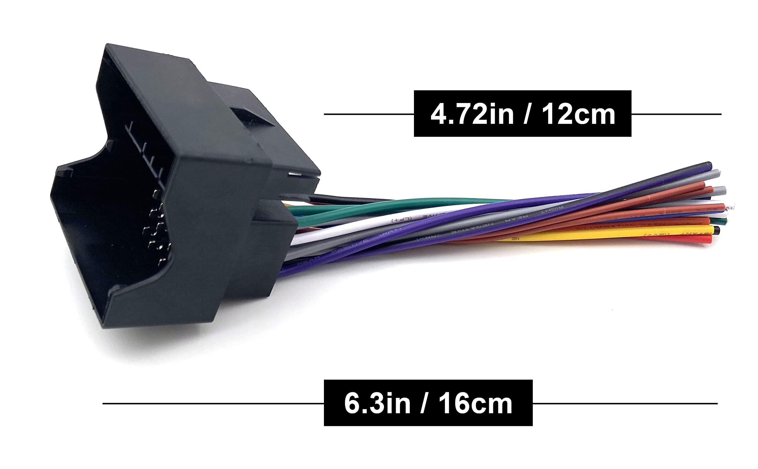 Volkswagen BMW Audi Stereo Radio Wiring Harness Replacement - Aftermarket Power & Speaker Cable Connector Compatible with VW OEM Plug | Car Audio Installation Upgrade