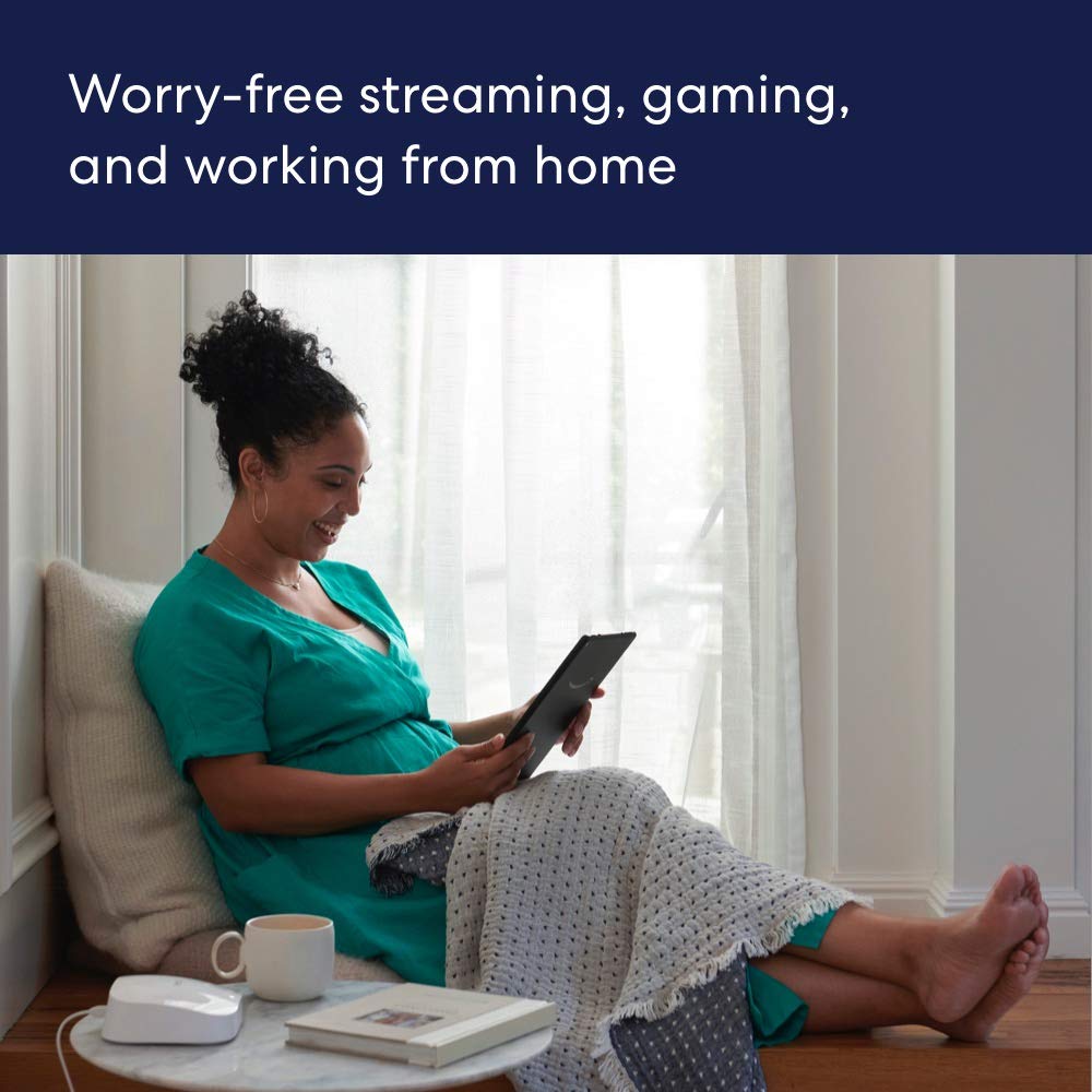 Refurbished Amazon eero Pro 6 Tri-Band Mesh WiFi 6 Router with Built-in Zigbee Smart Home Hub - Perfect for Whole Home Coverage & Smart Device Connectivity
