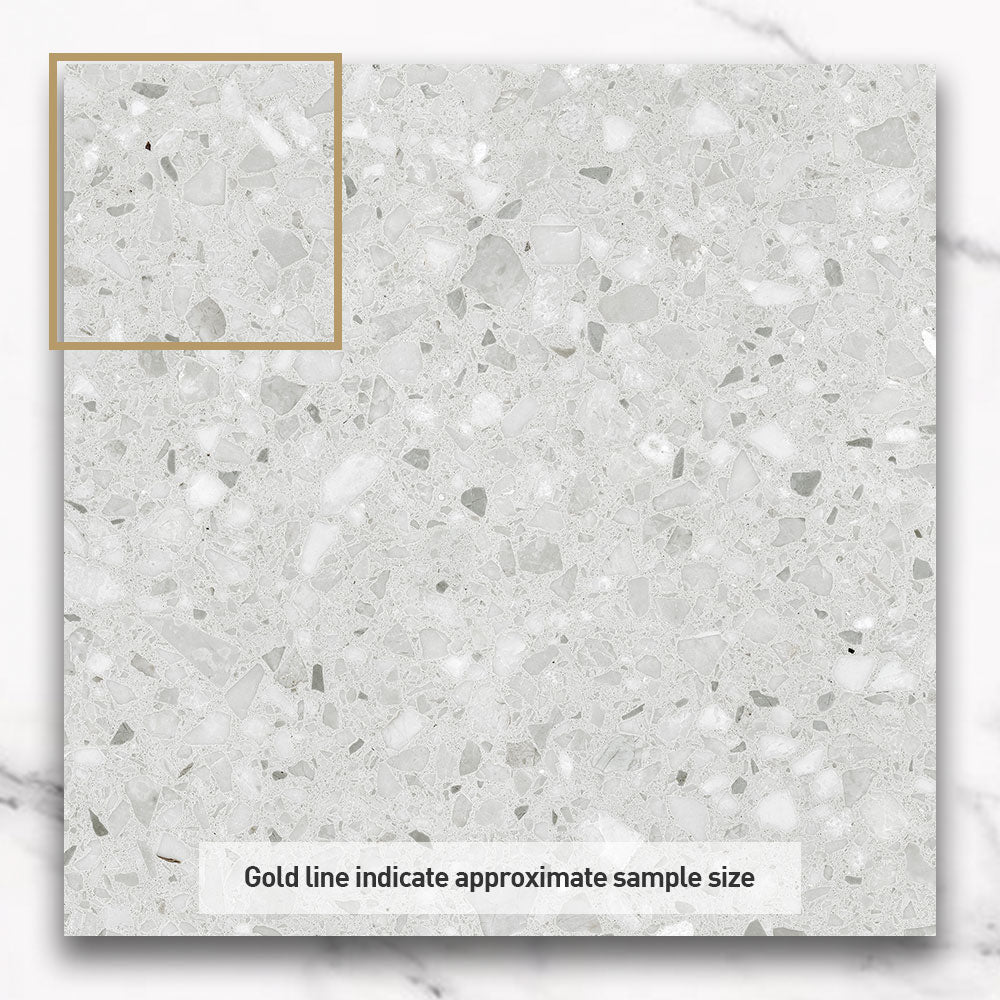 Modena White 300x300mm Matte Terrazzo Porcelain Tile - Premium Flooring & Wall Tiles for Bathroom, Kitchen & Living Room Decoration