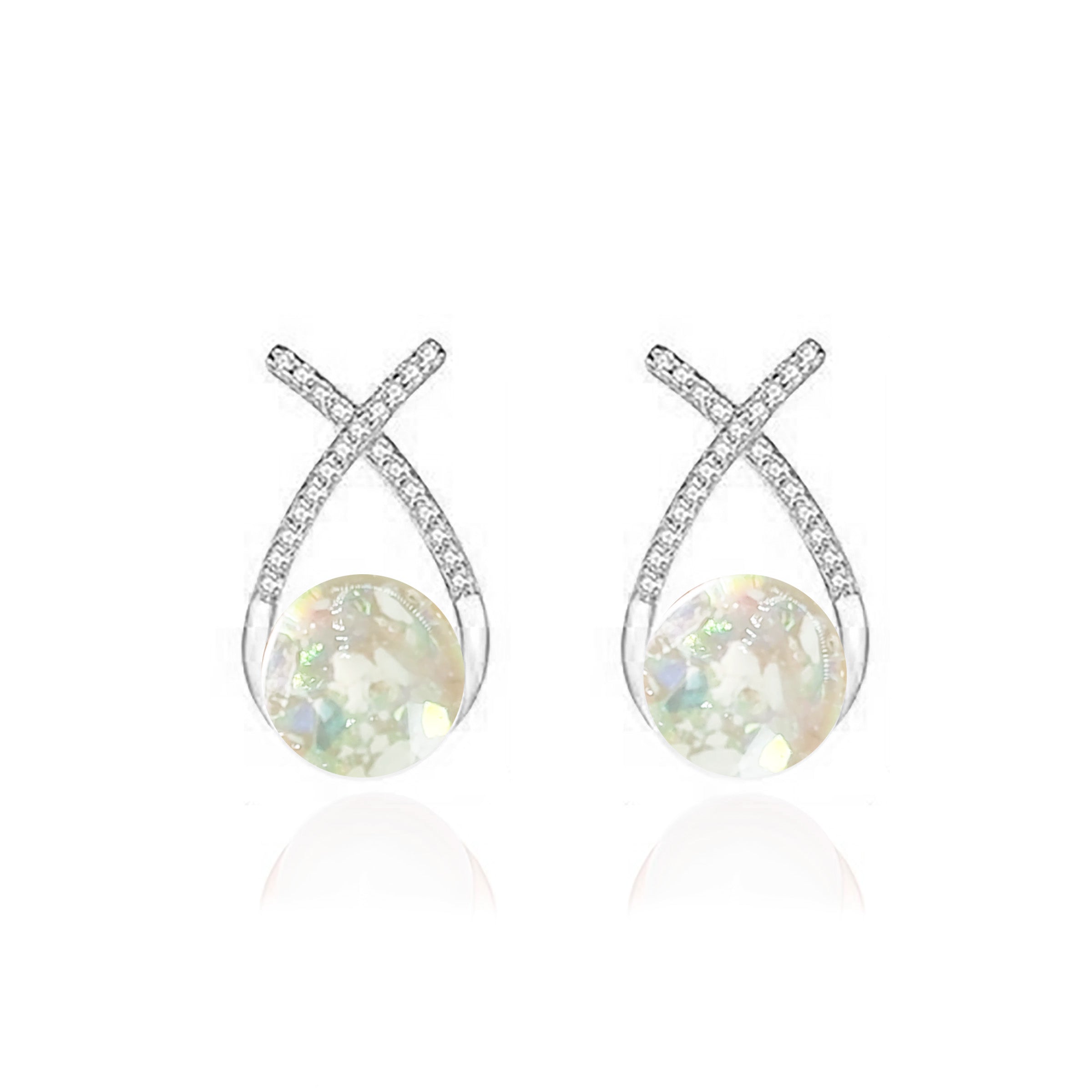 Infinity Embrace: Elegant Ashes Memorial Earrings for Women - Perfect for Remembrance, Sympathy Gifts & Special Occasions