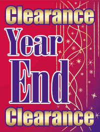 Vinyl Window Sign - Year End Clearance Sale | Waterproof & Durable Decorative Sign for Retail Stores, Restaurants & Offices
