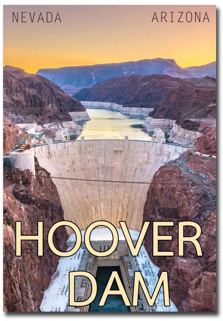 Hoover Dam Arizona Nevada Souvenir Fridge Magnet 2.5x3.5 Inch - Perfect for Travel Memories, Office Decor & Gift Ideas