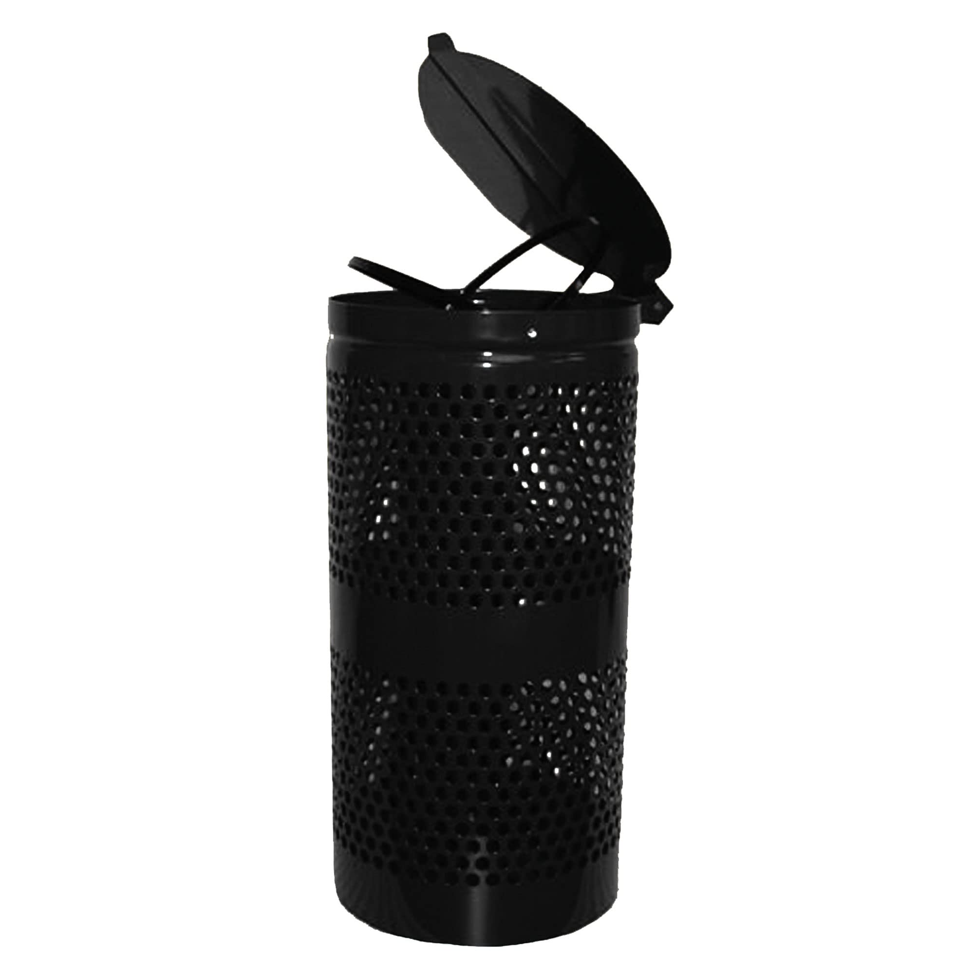 DOGIPOT 1206-L Stainless Steel Pet Waste Station with Lid & Trash Bags - Outdoor Dog Poop Dispenser for Parks, Yards & Public Spaces