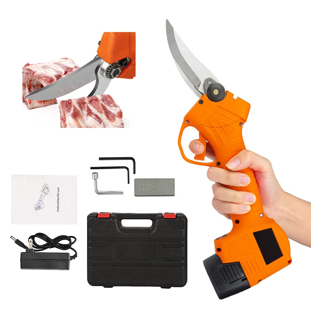 16.8V Electric Kitchen Bone Scissors - Heavy Duty Poultry Shears with Lithium Battery for Cutting Chicken Bones, Vegetables & Crab Legs | Perfect for Home Cooking, Butchering & Food Prep