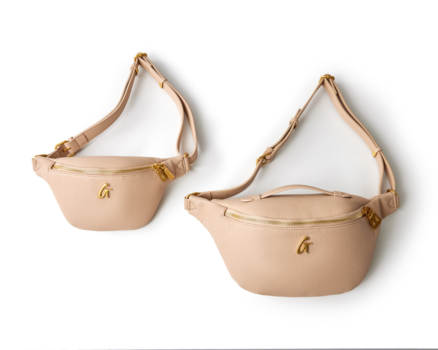 PEBBLE FANNY PACK Waist Bag - Nude Color Crossbody Bum Bag for Women & Men - Perfect for Hiking, Travel, Running, and Everyday Use
