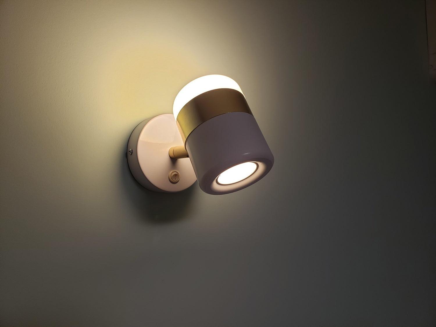 Adjustable Glass Wall Lamp - Modern Dimmable LED Sconce Light for Bedroom, Living Room & Hallway Lighting