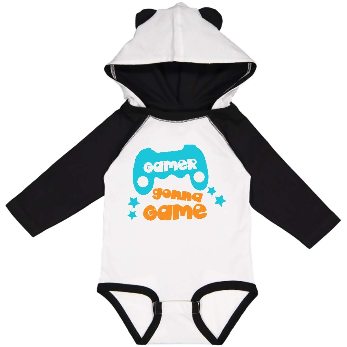 Inktastic Gamer Gonna Game - Video Game Joystick Joypad Long Sleeve Baby Bodysuit | Fun Gaming Outfit for Boys & Girls | Perfect for Cosplay, Birthday Parties & Gamer Family Photos