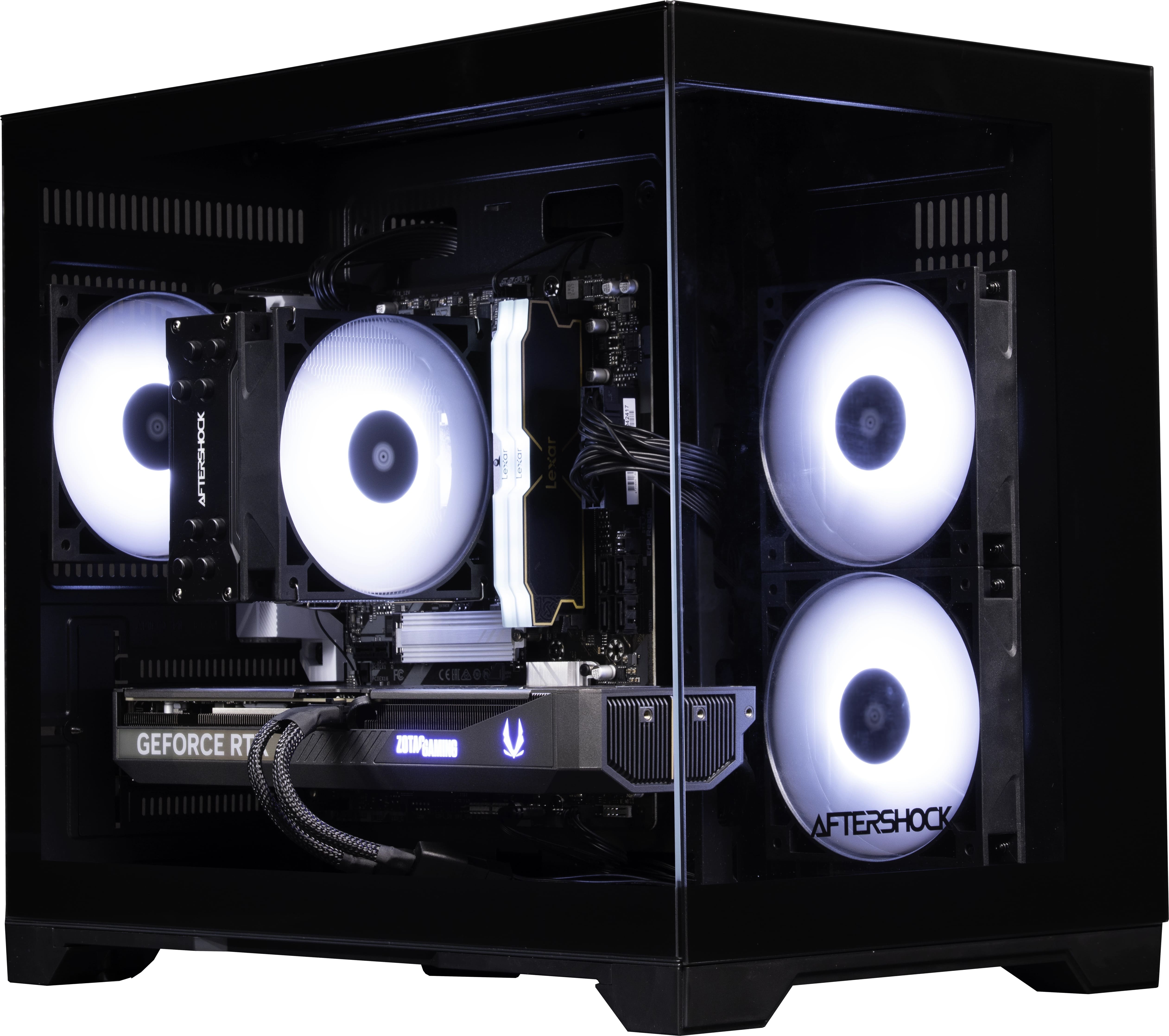 AFTERSHOCK Zeal Max Gaming PC - NVIDIA RTX 5070, AMD Ryzen 5 7500F - High Performance Desktop for 4K Gaming, Streaming & Content Creation