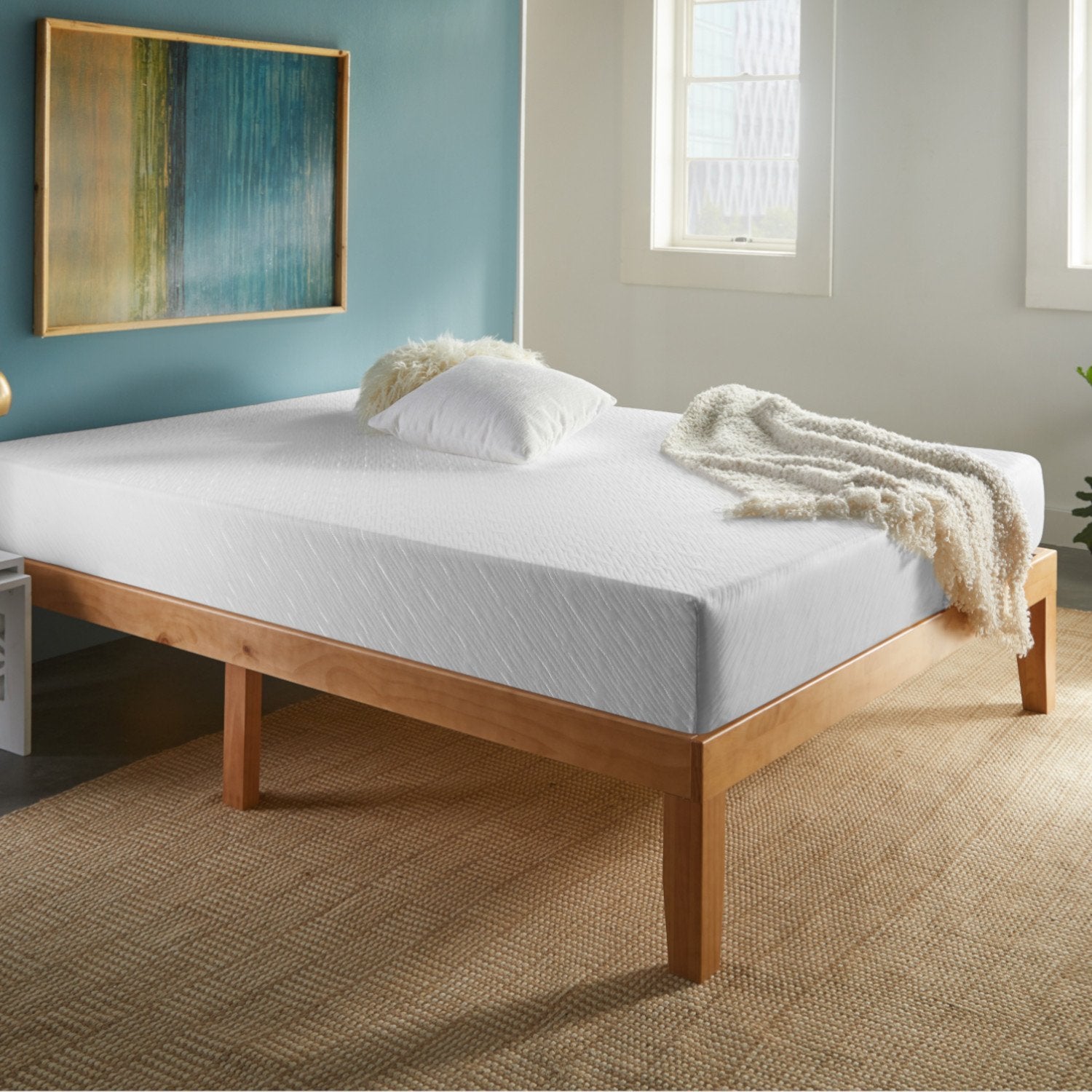 American Bedding Sleep Inc 6-Inch Memory Foam Bed in a Box Mattress - California King Size - Cooling Gel Support for Back Pain Relief - Perfect for Guest Rooms, Dorms & Small Spaces