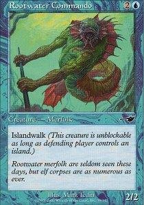 Magic: the Gathering - Rootwater Commando - Nemesis Card | MTG Blue Creature Card for Deck Building & Strategy Games | Perfect for Commander, Standard & Casual Play