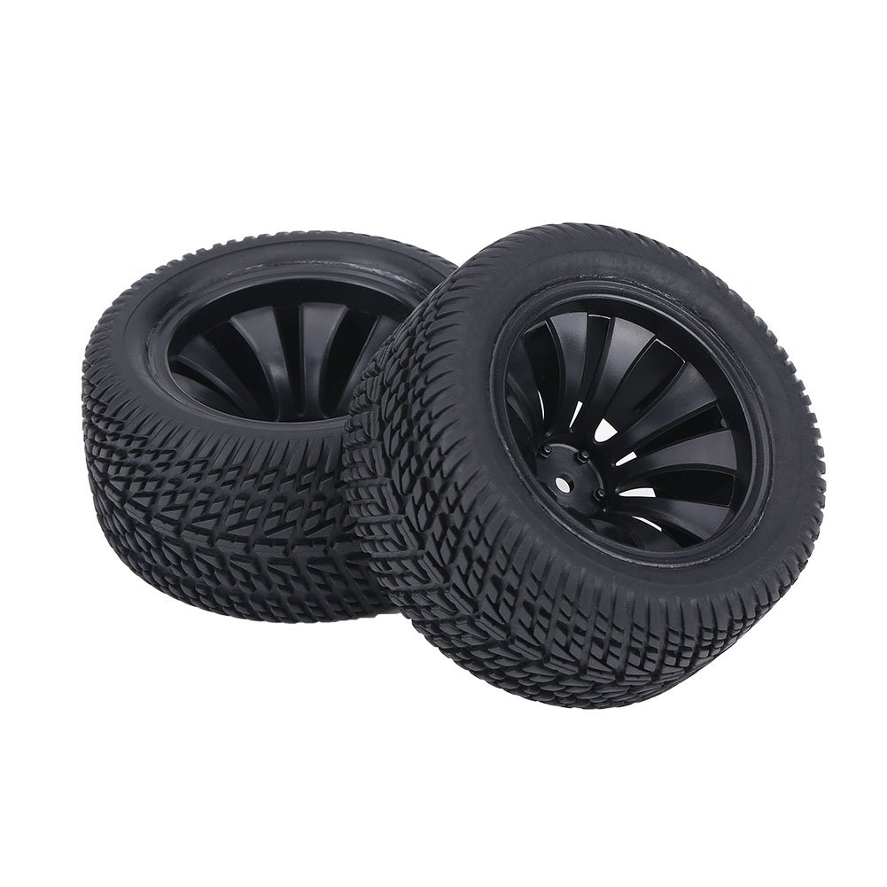 VGEBY 2Pcs 1:12 Scale RC Car Tires - Durable Rubber Off-Road Tires with Plastic Hubs for RC Racing Cars, Trucks & Deformation Models | Perfect for Outdoor Racing, Crawling & Off-Road Adventures