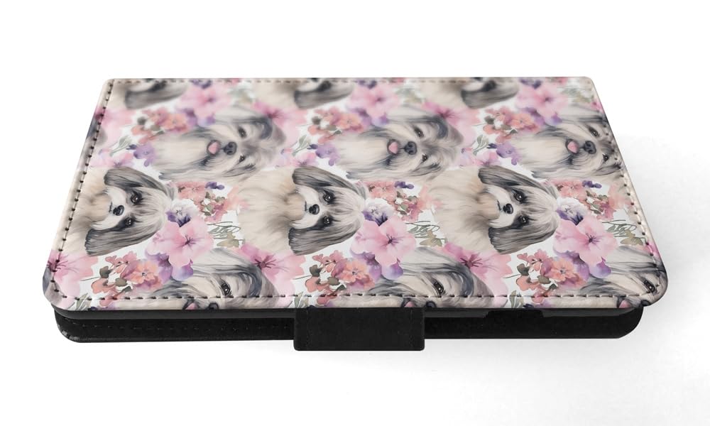 Foxercases Lhasa Apso Puppy Dog Pattern Faux Leather Flip Wallet Phone Case for Samsung Galaxy S20 - Stylish & Protective Cover for Everyday Use, Travel, and Work