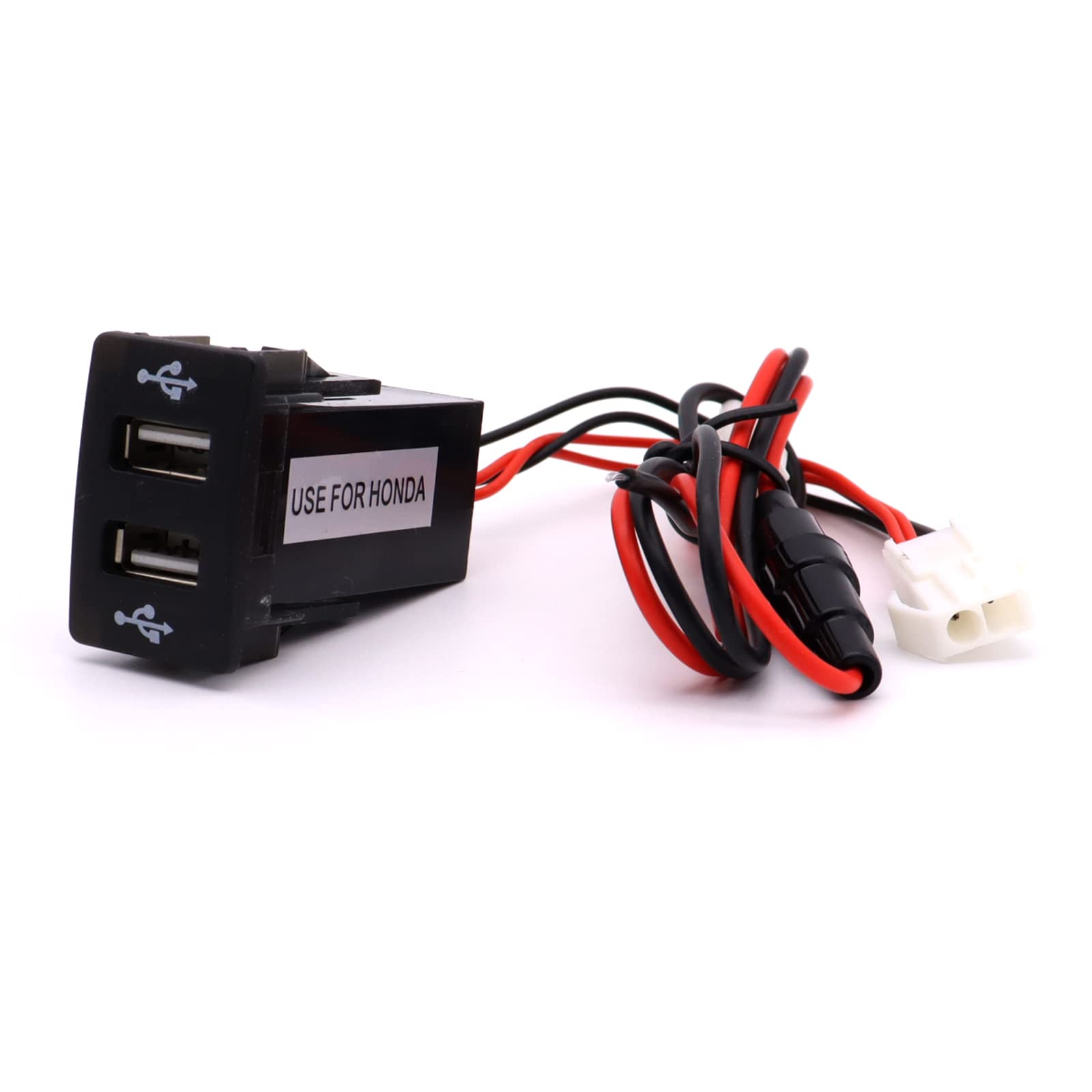 MOTONG 2.1A Dual USB Charger Port for Honda Civic Accord CRV - 37x24mm Fast Charging Socket Replacement | Perfect for Road Trips & Daily Commuting
