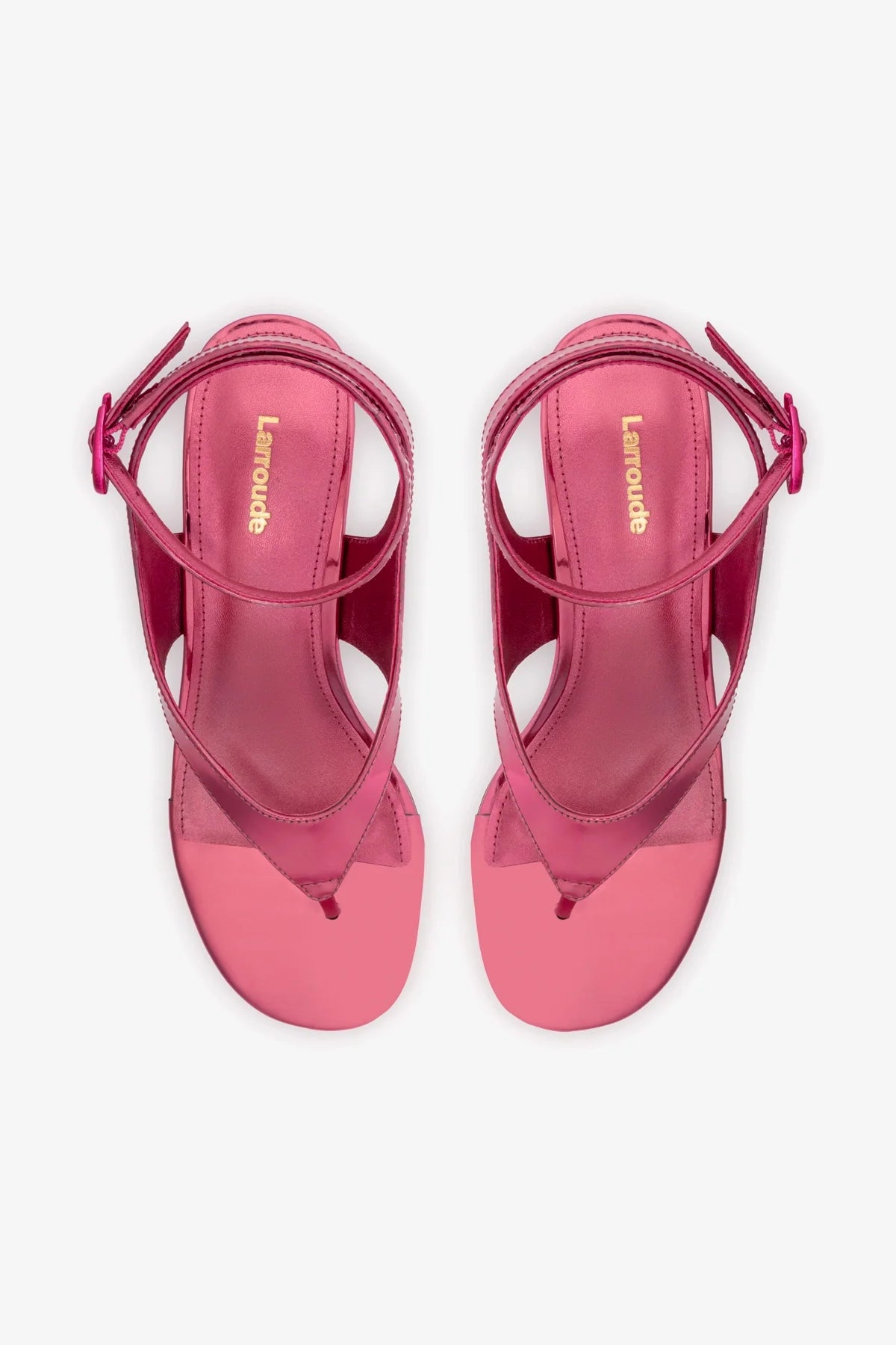 Gaia Block Sandal Women's Comfortable French Rose Specchio Leather Sandals - Perfect for Summer, Beach, Vacation and Casual Outings