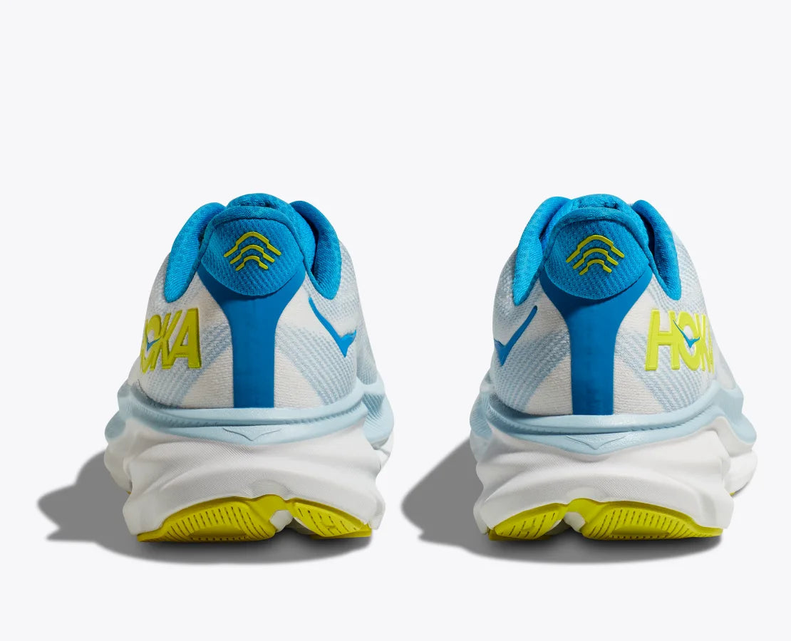 HOKA Men's Clifton 9 Running Shoes - Lightweight Cushioned for Road & Trail - Ice Water/Evening Primrose Color - Perfect for Jogging, Gym Workouts & Daily Wear