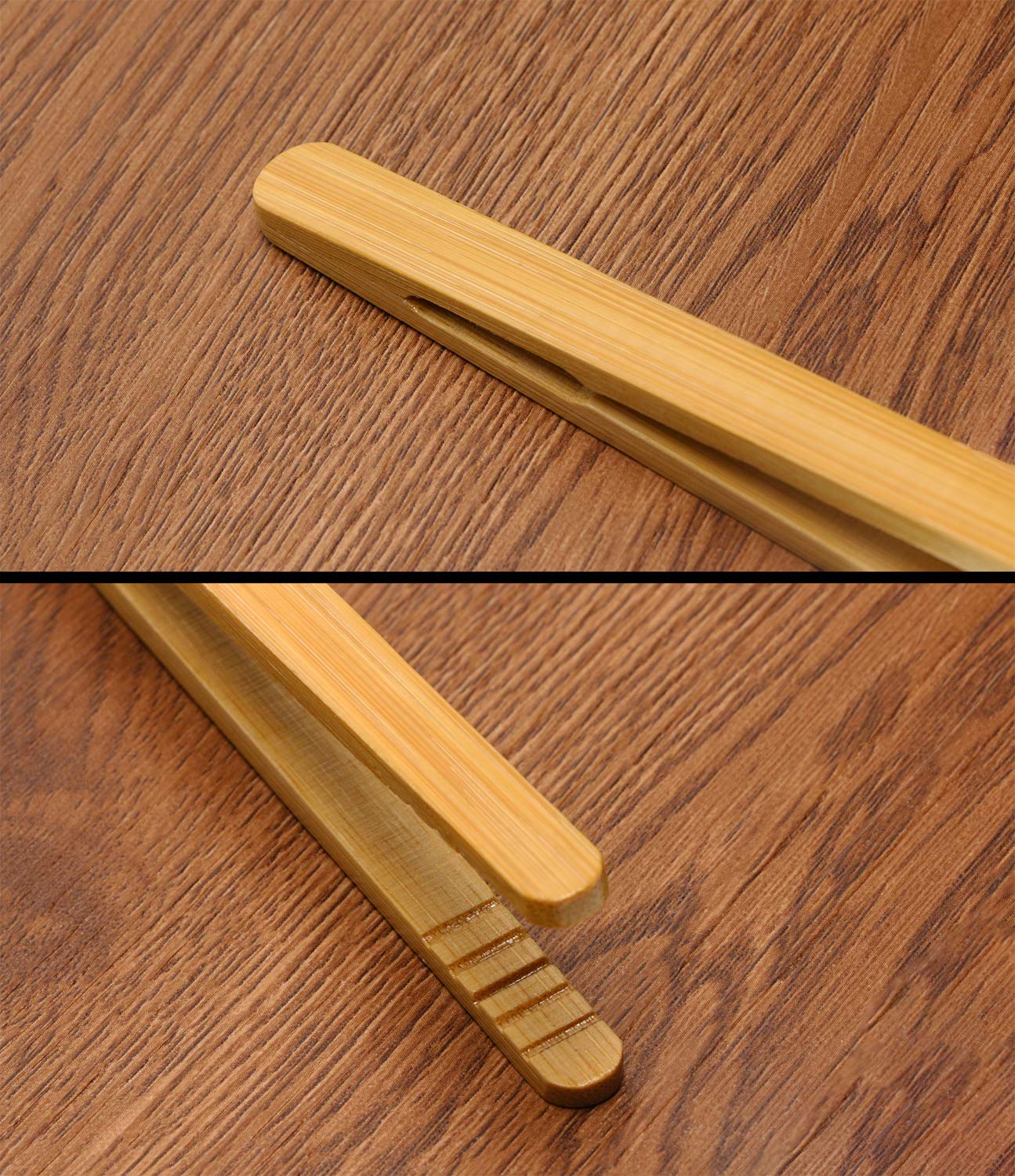 Shapenty 7-Inch Mini Bamboo Kitchen Tongs - Perfect for Toasting Bread, Serving Appetizers, Pickles, Olives, Fruit Salad, Bacon, Meat & Cheese Cubes - Ideal for Tea Parties, Christmas, Weddings & Snack Time (Set of 4)