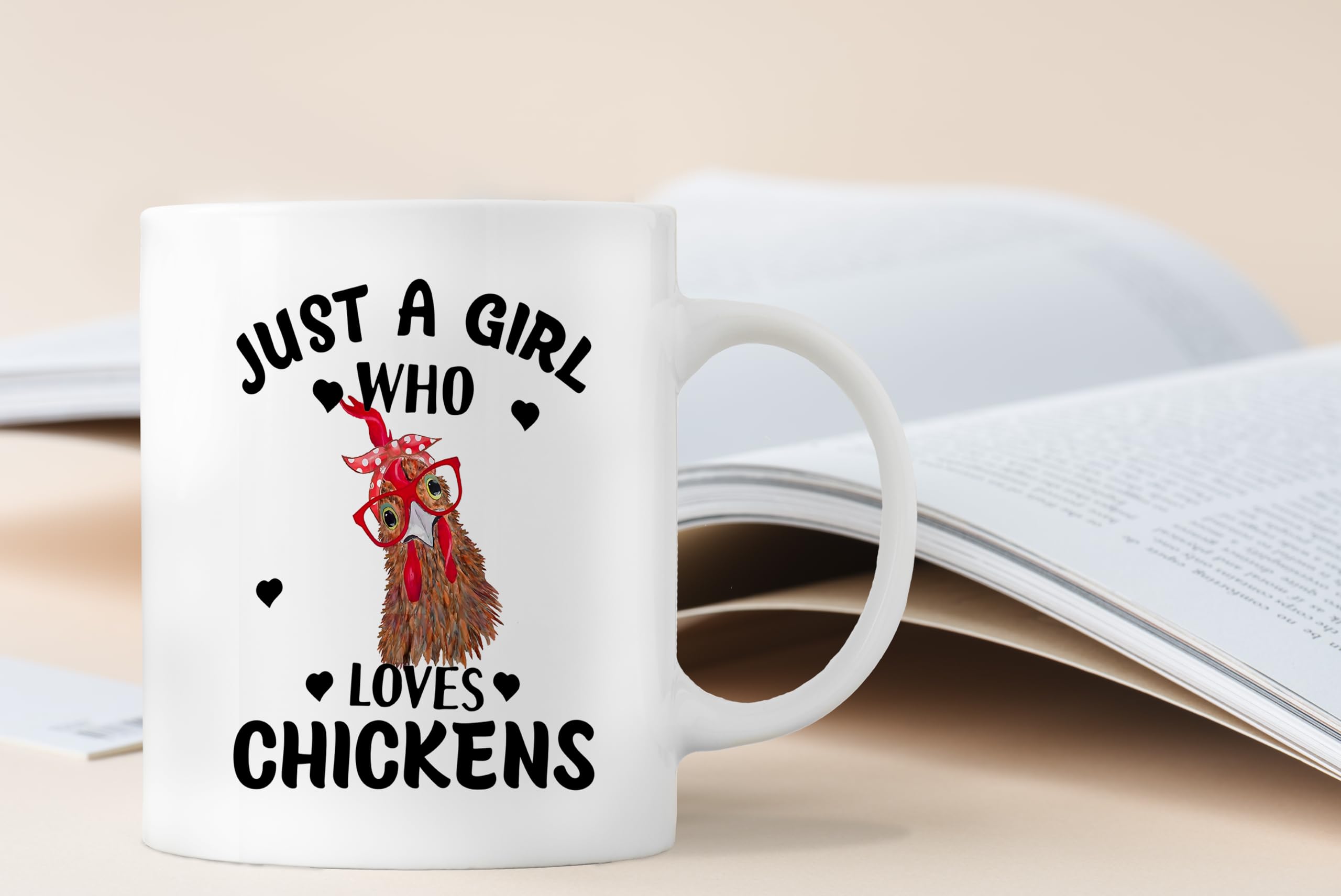 Funny Chicken Themed Coffee Mug - 11oz Ceramic Tea Cup for Chicken Lovers | Perfect Gift for Women & Girls Who Love Chickens | Great for Coffee, Tea, or Hot Chocolate at Home, Office, or Farmhouse Decor