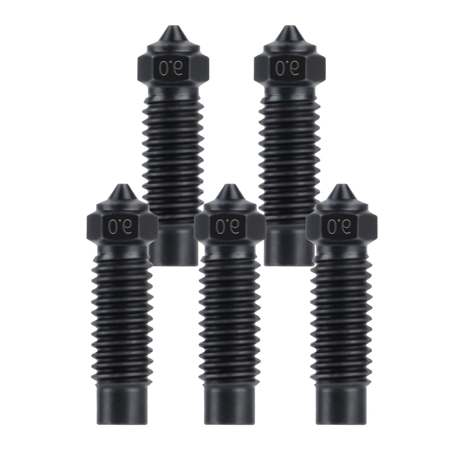 5Pcs 0.6mm Hardened Steel Nozzles for Elegoo Neptune 4 Plus & 4 Max 3D Printers - High Temp Resistance Extruder Hotend Nozzle - Perfect for ABS, PLA, PETG Filament Printing