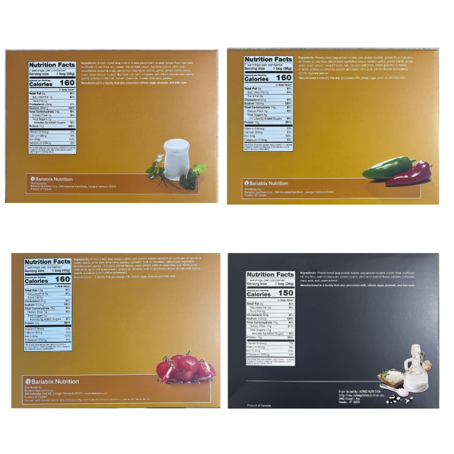 PROTIFIT - High Protein Diet Zipper Snacks Variety 4 Pack | 15g Protein, Low Calorie, Low Sugar, Low Fat | Ideal Protein Compatible | 7 Servings Per Box | Perfect for Weight Loss, Keto Diet & On-the-Go Nutrition