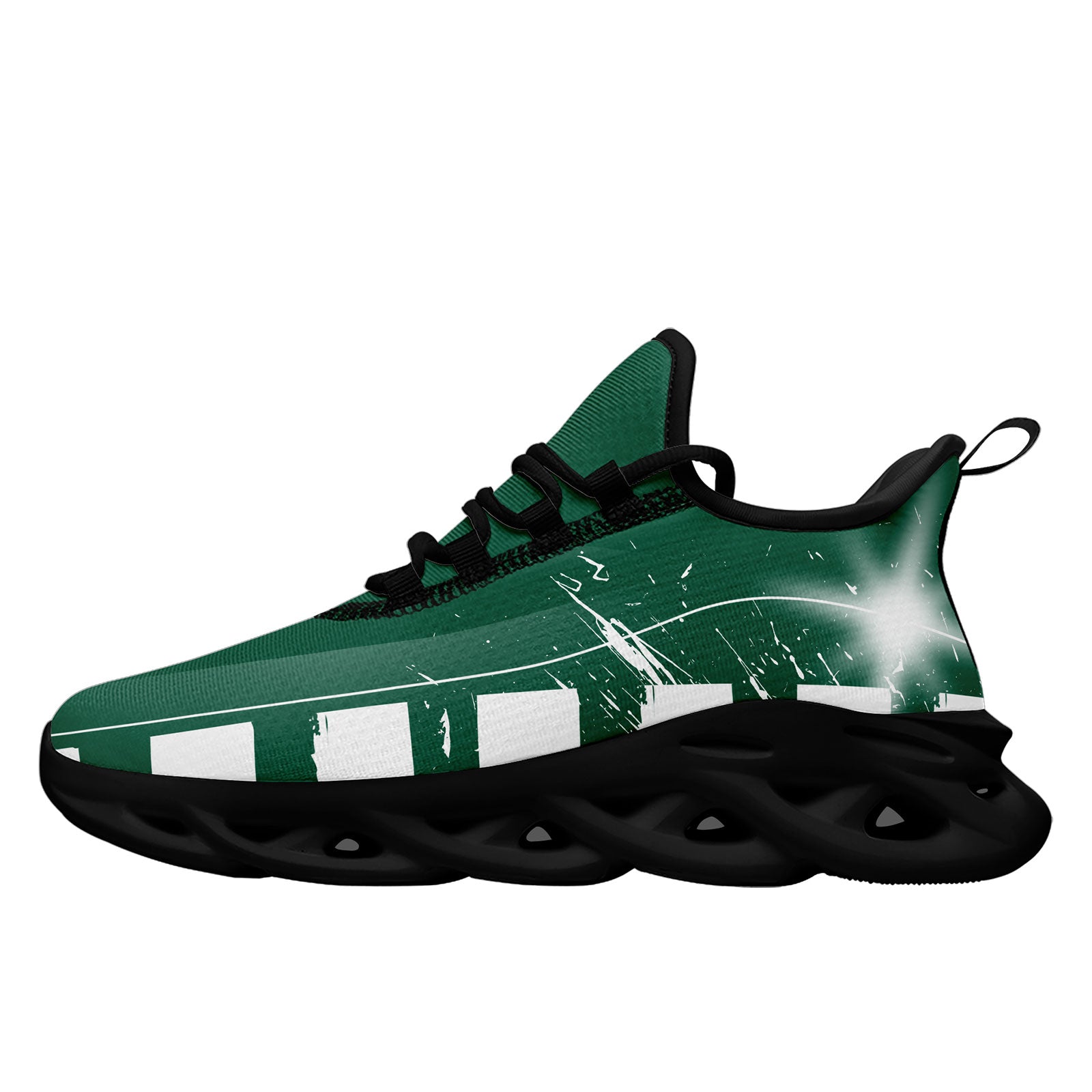 Custom Green & White New York MaxSoul Shoes and Hat Combo - Personalized Sneaker & Cap Set for Men/Women - Perfect for Streetwear, Urban Fashion & Sports Enthusiasts