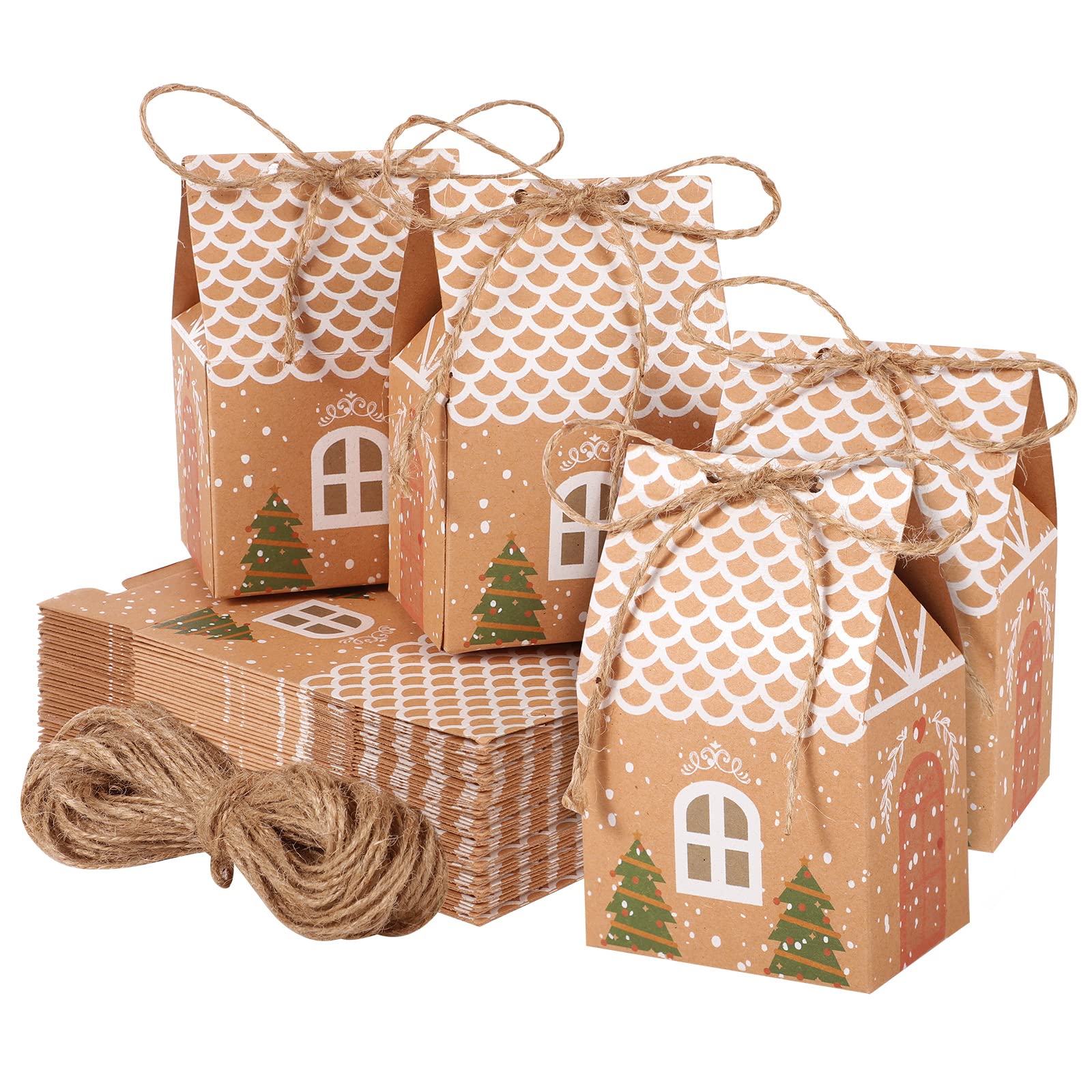 BESARME 36-Piece Mini Christmas Party Favor Boxes & Gift Bags - Small Holiday Treat Boxes for Xmas Stocking Stuffers, Party Favors, Classroom Gifts & Office Celebrations