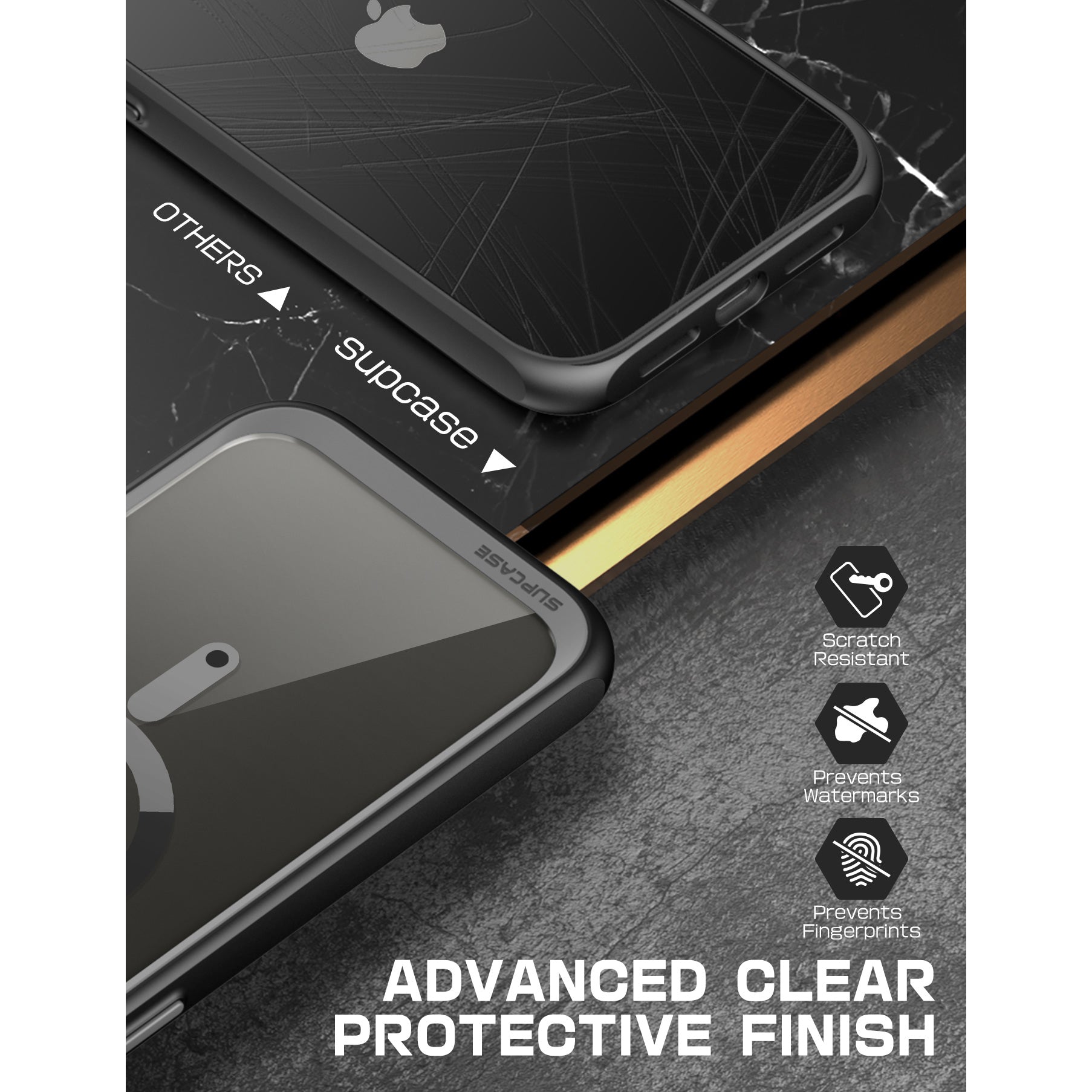 iPhone 15 Pro Max 6.7 Inch Unicorn Beetle MAG Slim Clear MagSafe Protective Case - Shockproof & Scratch Resistant Cover for Everyday Use, Work & Travel (Black)