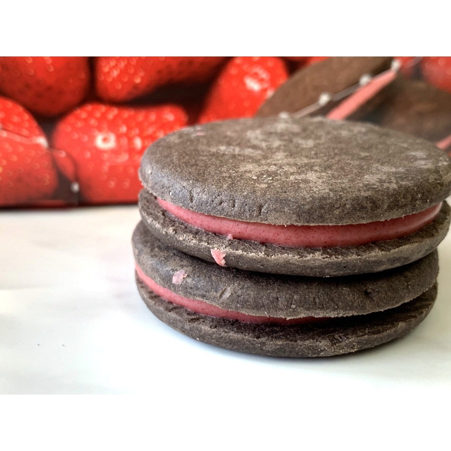 Meiji Rich Chocolate Strawberry Sandwich Biscuits - Pack of 5 | Japanese Snacks for Office, School & Travel | Delicious Treat for Chocolate Lovers