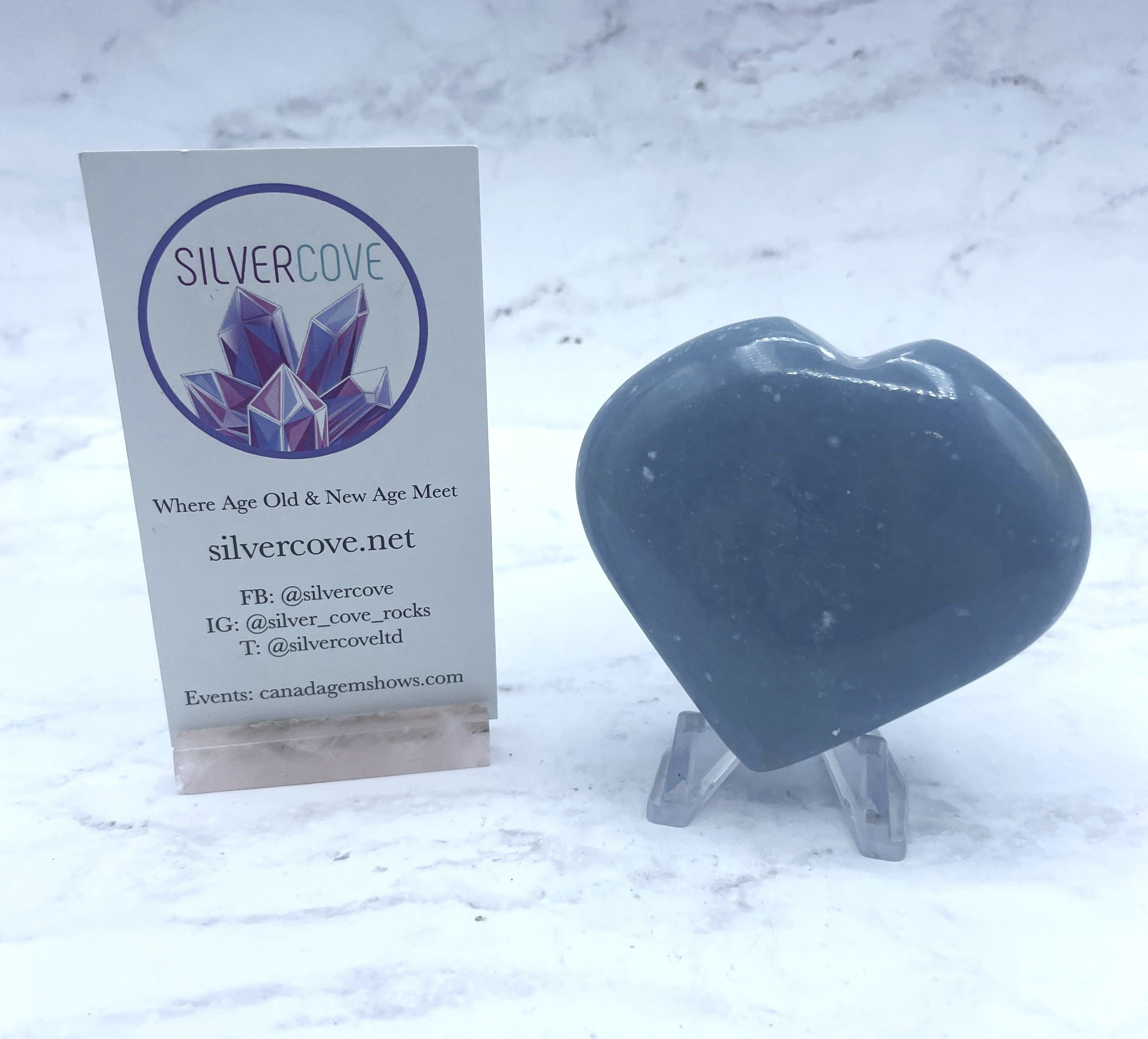 Angelite Heart Pendant Necklace - 8mm Healing Stone Jewelry for Women - Perfect for Meditation, Energy Balancing & Spiritual Gifts