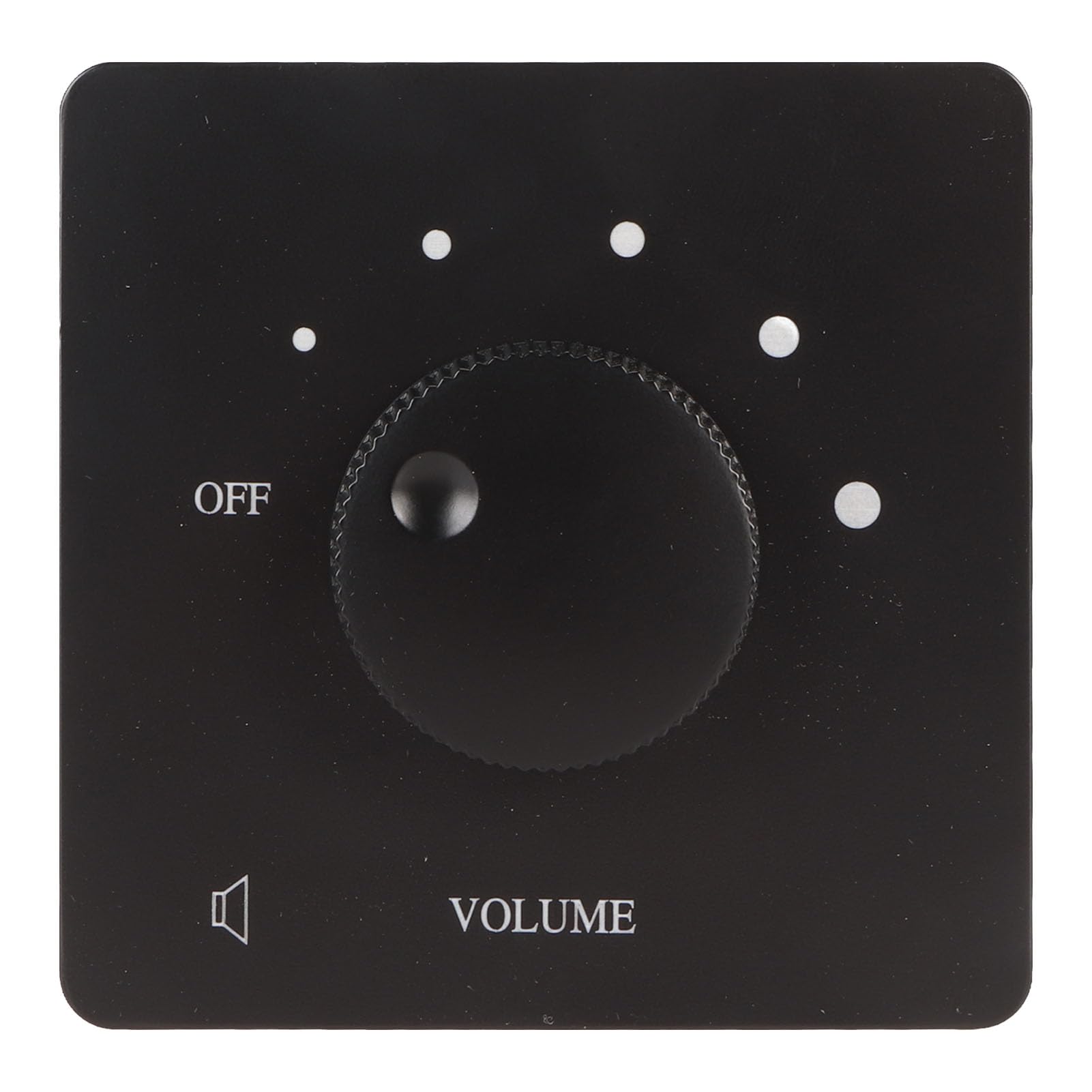 50W Volume Control Knob - Professional 5-Speed Adjustable Audio Controller with Flame Retardant PC Case, Lossless Sound Quality & Easy Wiring - Large Panel Design for Home Theater Systems, Studio Speakers & DIY Audio Projects (Black)