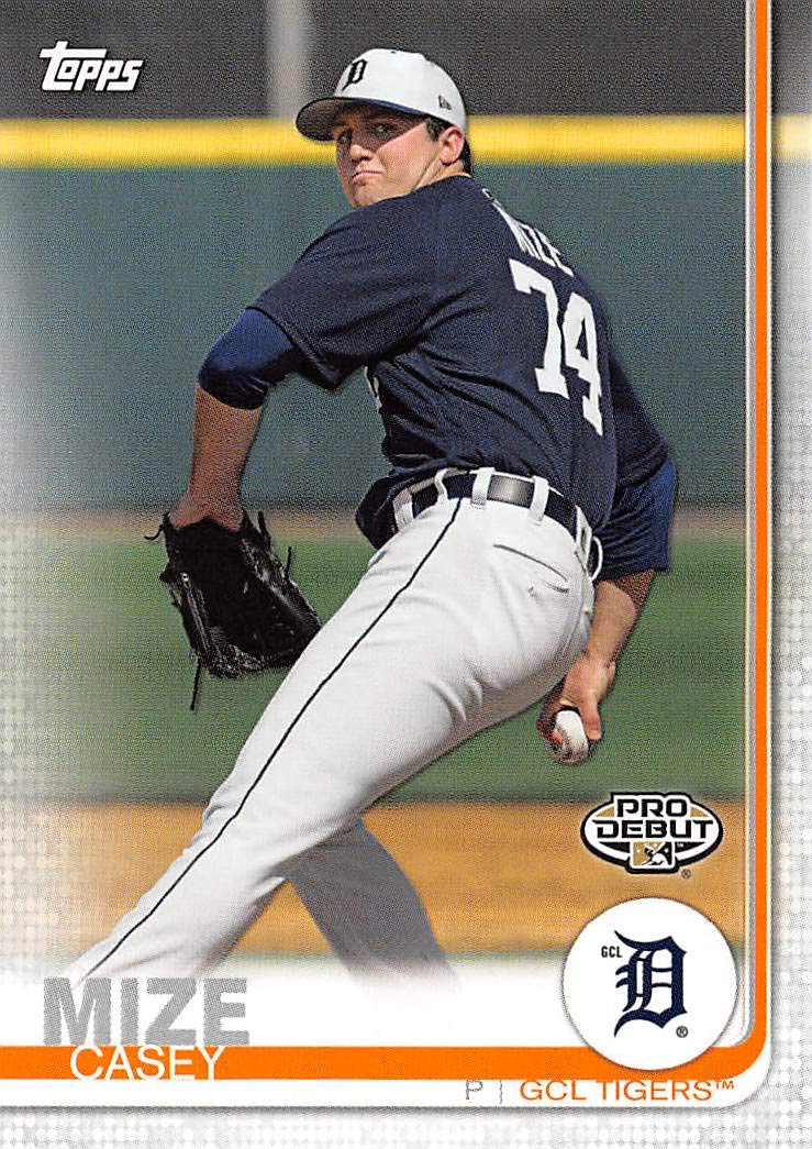 2019 Topps Pro Debut #200 Casey Mize Rookie Baseball Card - MLB Collectible for Sports Fans & Card Investors - Perfect for Trading, Collecting, and Displaying