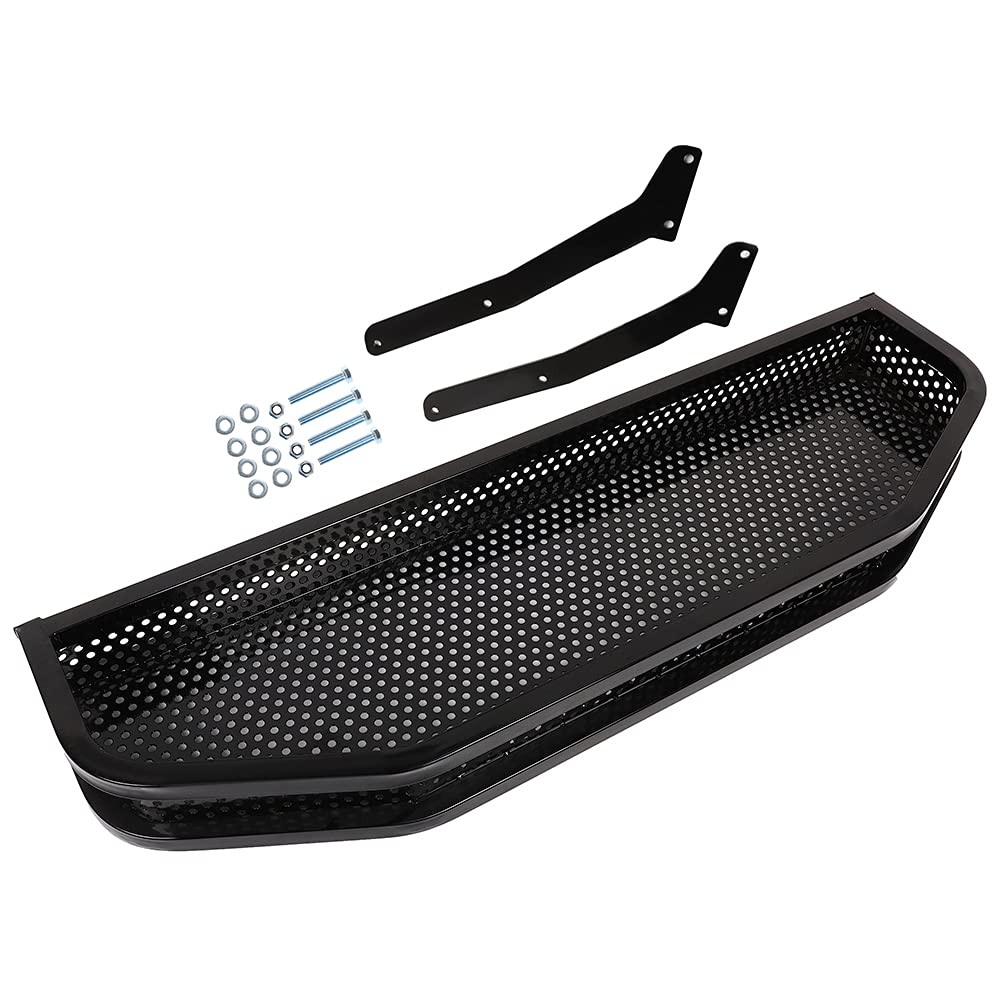 ECCPP Front Steel Storage Basket with Mounting Brackets for EZGO TXT Golf Carts - Black | Extra Storage Space for Golf Clubs, Balls & Accessories | Perfect for Golf Courses & Outdoor Adventures