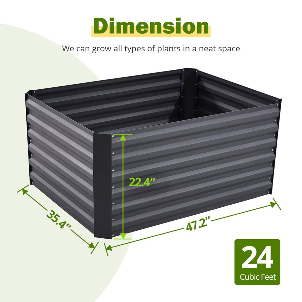 Elevated Raised Garden Bed Kit for Vegetables, Herbs & Flowers - Durable Outdoor Planter Box for Backyard, Patio & Balcony Gardening