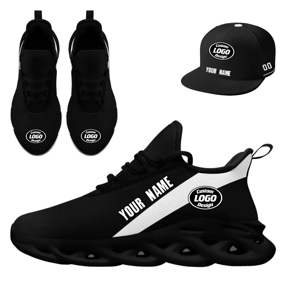 Custom Maxsoul Sneakers & Hat Combo - Personalized Athletic Shoes & Apparel Set for Men Women - Perfect for Brand Promotions, Fan Festivals, Sports Events & Unique Gifts - Breathable Comfortable Casual Wear for Running, Gym, Street Fashion