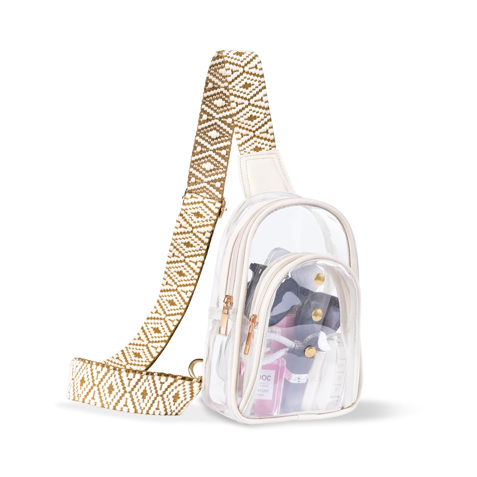 Clear Sling Bag for Women - Stadium Approved Transparent Crossbody Purse for Concerts, Festivals & Sporting Events | Trendy & Secure Fashion Accessory