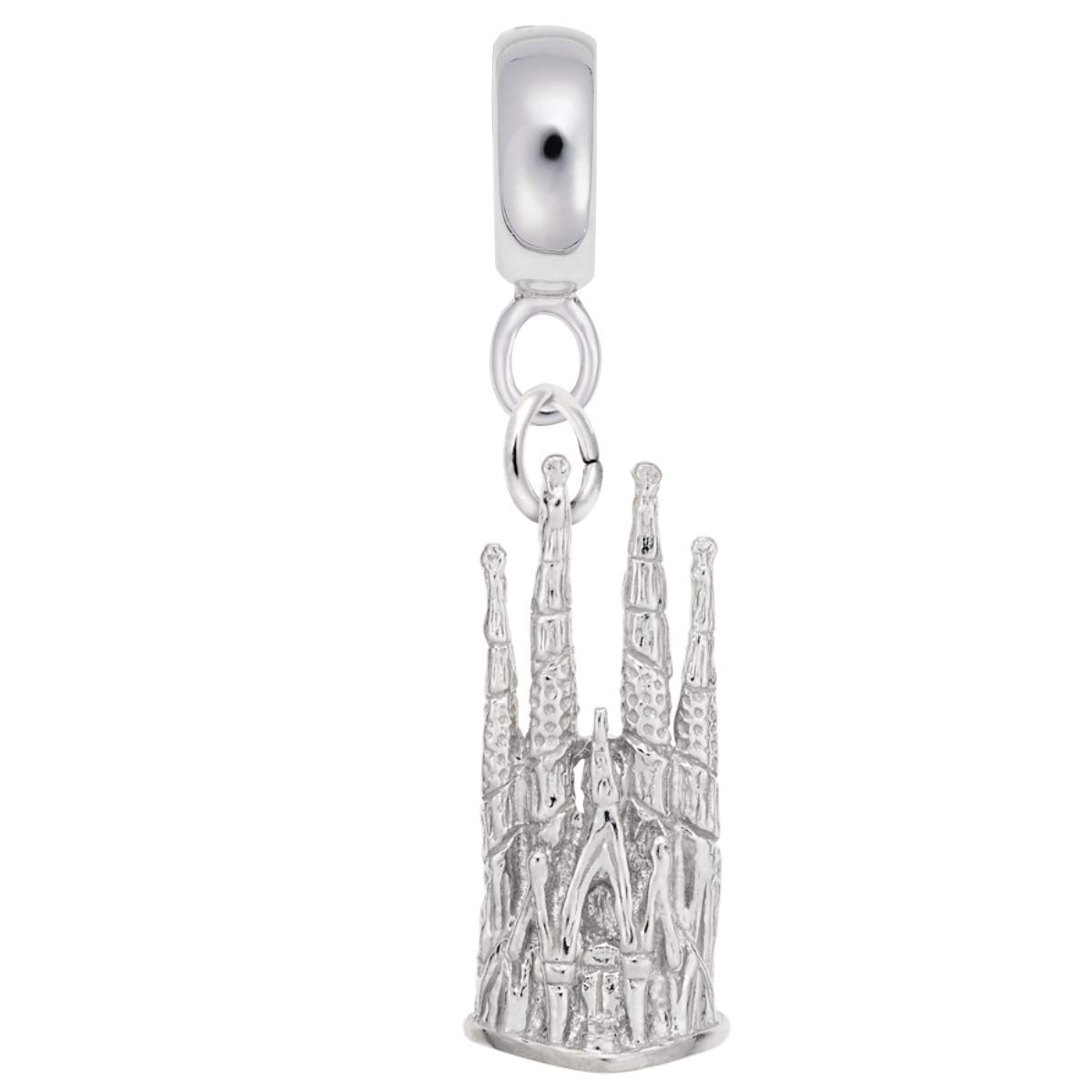 Barcelona Cathedral Charm Dangle Beads for Bracelets - Elegant Religious Jewelry Charms for DIY Bracelets, Necklaces & Crafting - Perfect for Gifts, Travel Souvenirs & Faith-Based Accessories