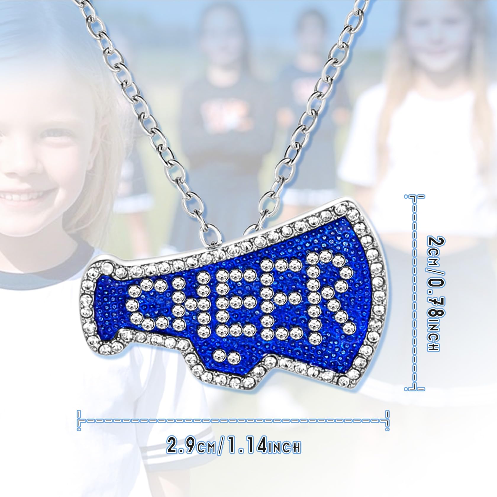 Gymnastics Necklace for Girls - Cheerleader Jewelry Gift for Teen Girls - Cute Pendant Necklace for Birthday, Christmas & Competition - Perfect for Gymnastics Meets, Cheer Practice & Special Occasions