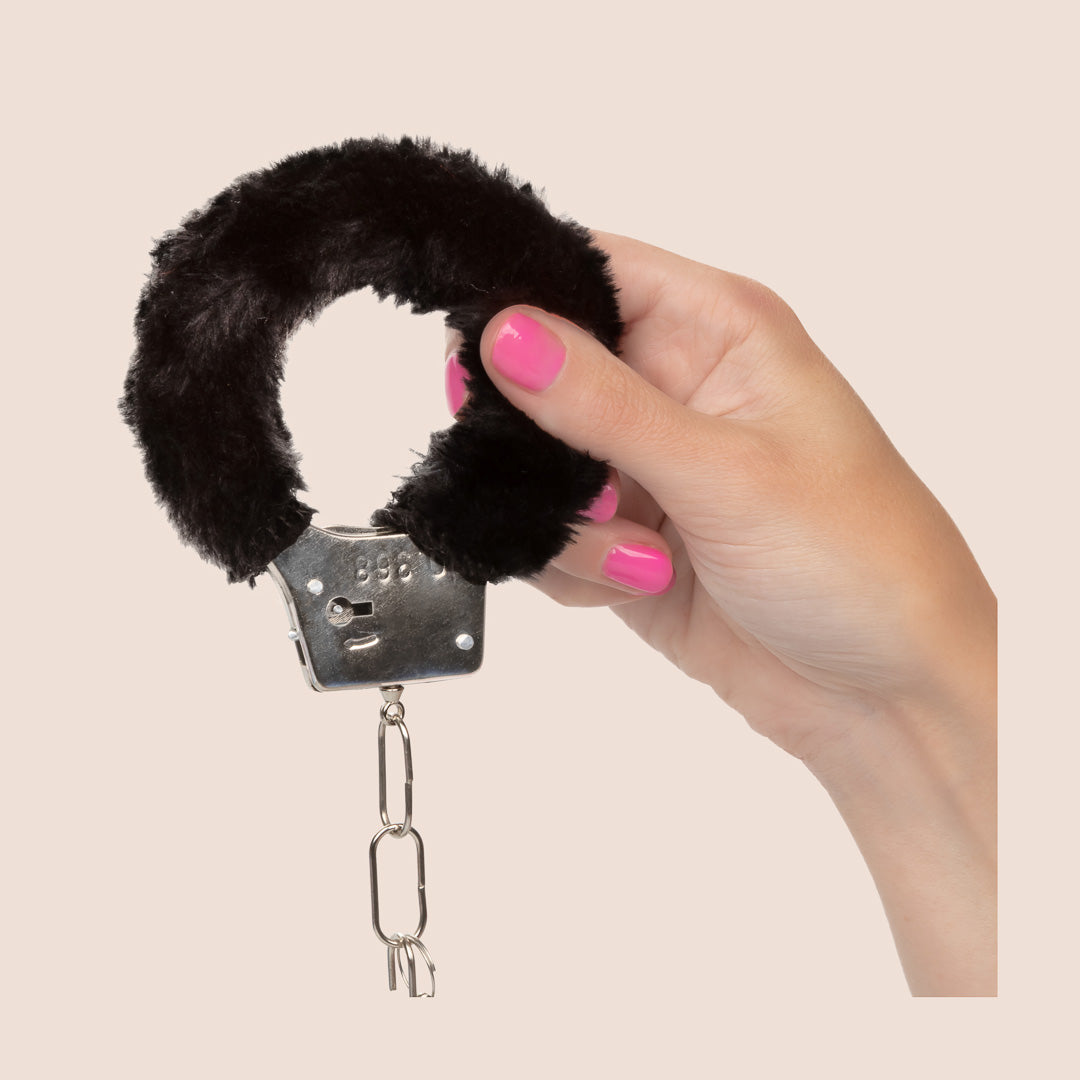 Playful Furry Handcuffs - Soft Fluffy Cuffs for Couples, Roleplay, and Fun - Perfect for Valentine's Day, Bachelorette Parties, and Spicing Up Your Relationship