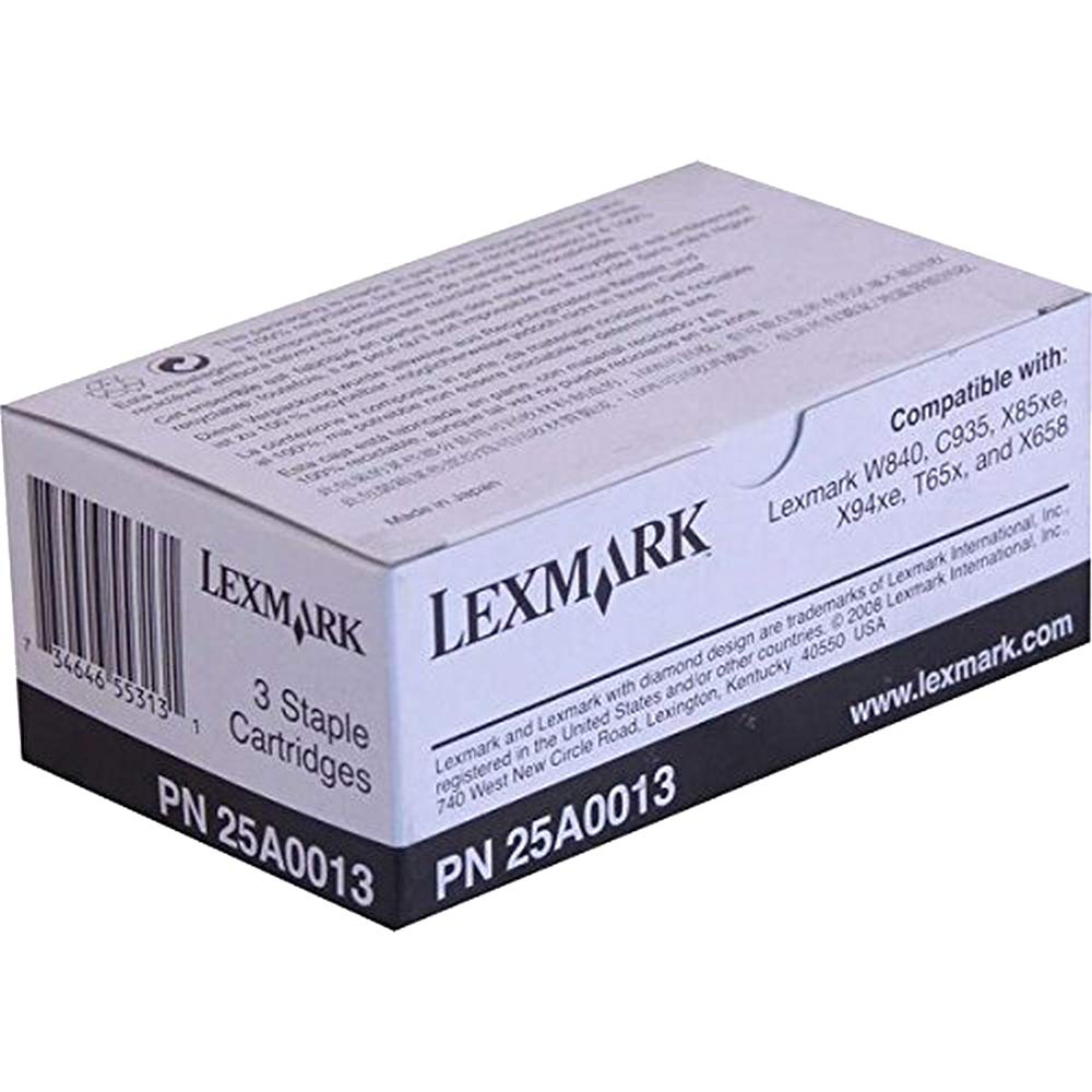 LEX25A0013 Standard Staples for X850/X852 Staplers - Compatible with Office, Home, and School Use
