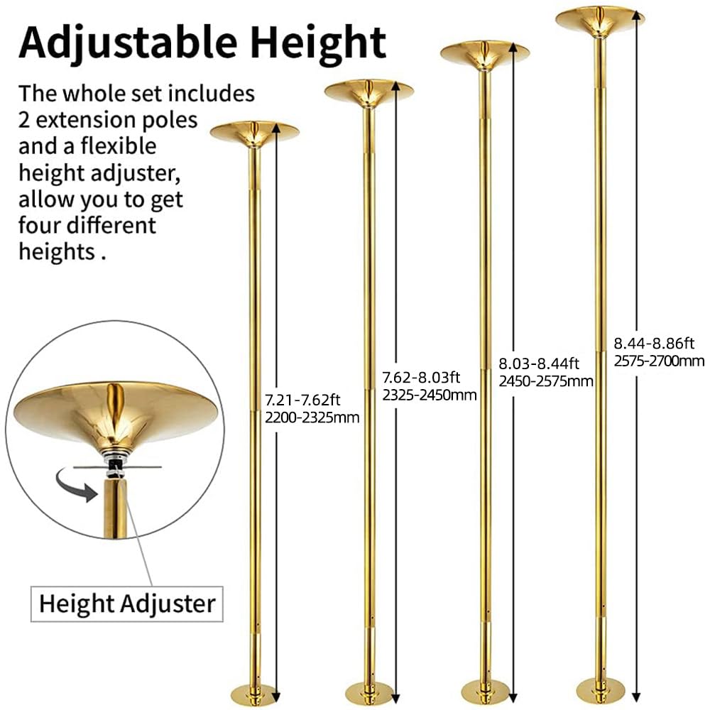 45mm Spinning Portable Pole Dancing Pole for Home - Extendable Dance Pole for Bedroom, Studio & Fitness, Perfect for Beginners & Professionals