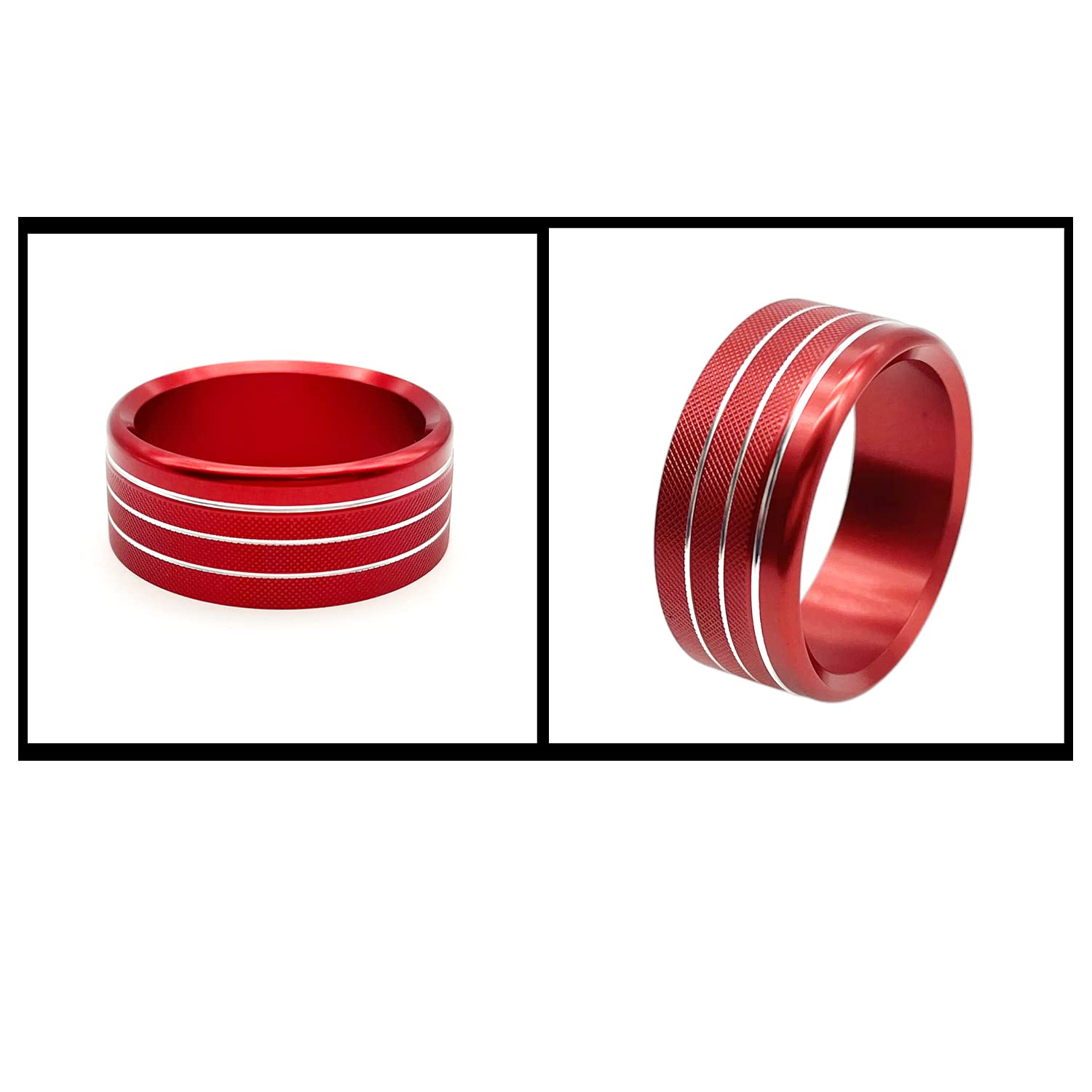 Wrangler JL JLU 2018-2021 AC Switch Knob Cover - Aluminum Alloy Red Interior Accessory for Jeep Wrangler | Perfect for Car Customization & Off-Road Protection