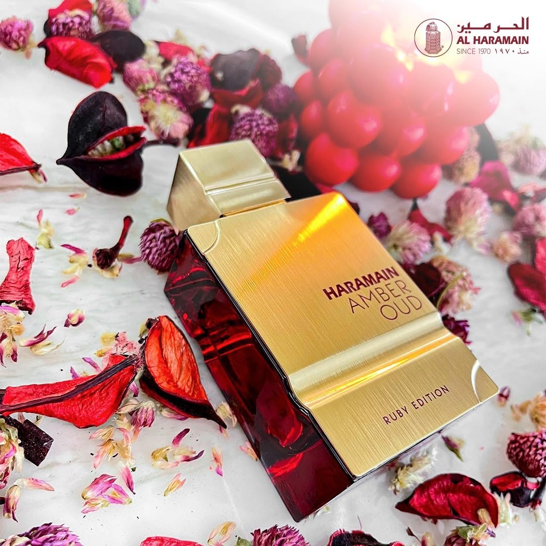 Al Haramain Amber Oud Ruby Edition 60ml Eau de Parfum for Women & Men | Floral Oud Fragrance | Arabic Perfume Spray | Long-Lasting Signature Scent | Perfect for Daily Wear, Date Nights & Special Occasions