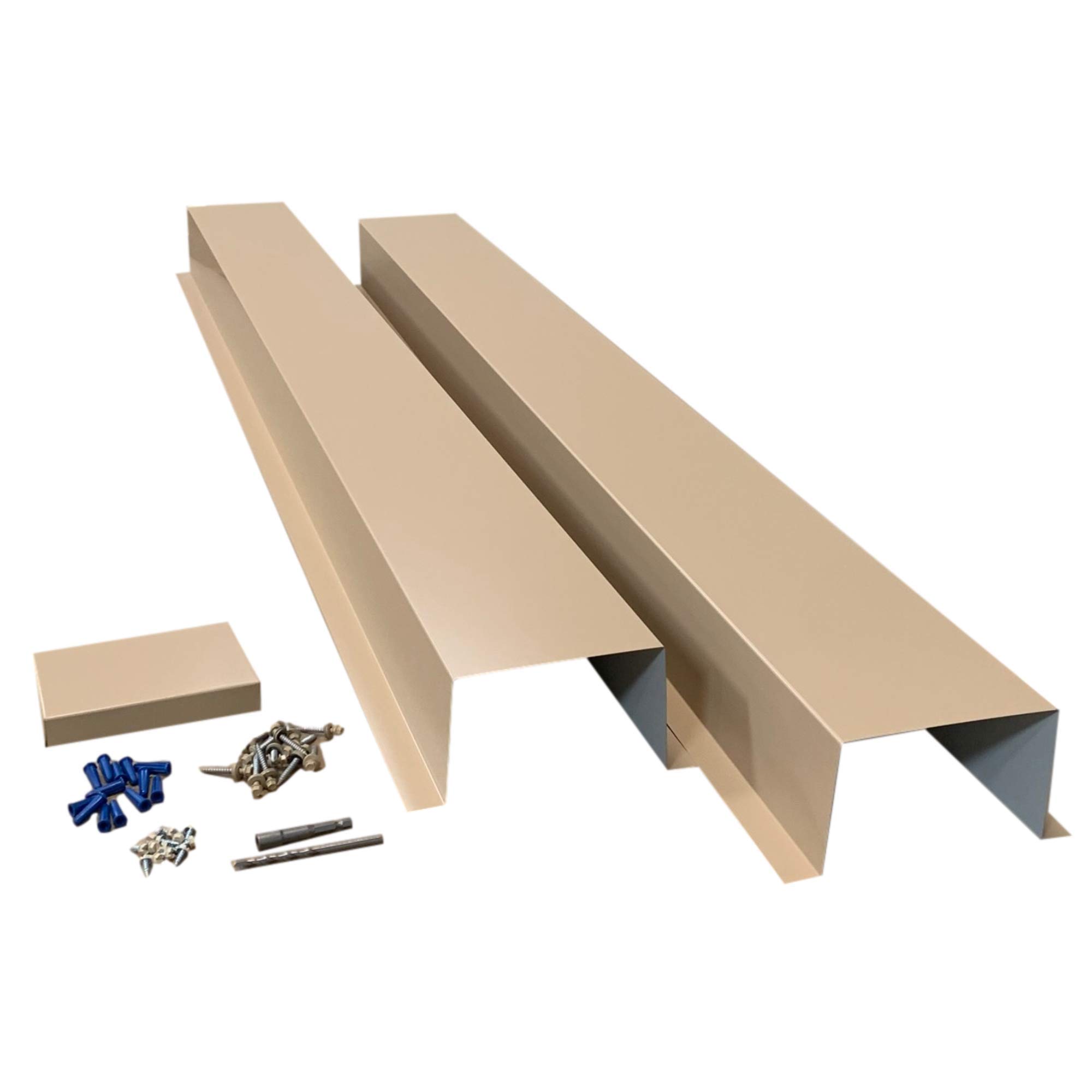 EAGLE 1 Metal Line Set Cover Kit for Mini Split & Central AC Heat Pump - 6x4 Sahara Tan - Durable HVAC Protection for Indoor/Outdoor Use