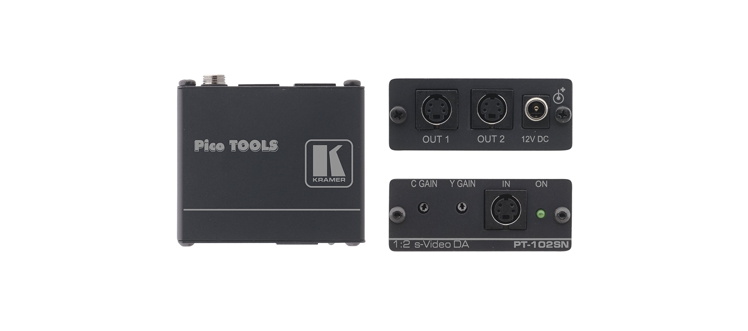 Kramer Electronics PT-102SN 1:2 S-Video Distribution Amplifier - High-Quality Video Signal Booster for Home Theater & Professional AV Systems