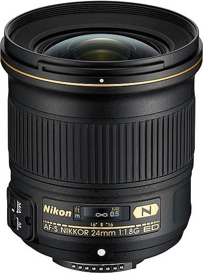 Nikon AF-S NIKKOR 24mm f/1.8G ED Wide-Angle Prime Lens for DSLR Cameras - Perfect for Landscape, Architecture & Low-Light Photography