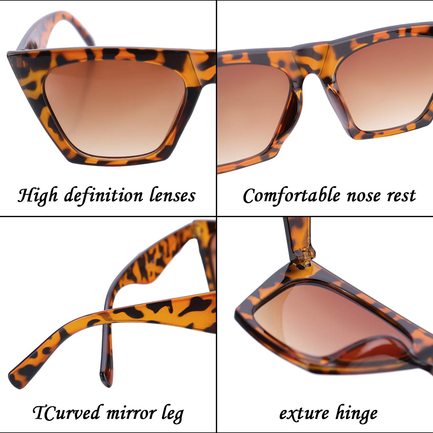 Trendy Cat Eye Women Sunglasses - Retro Square Oversized for Fashion & Outdoors
