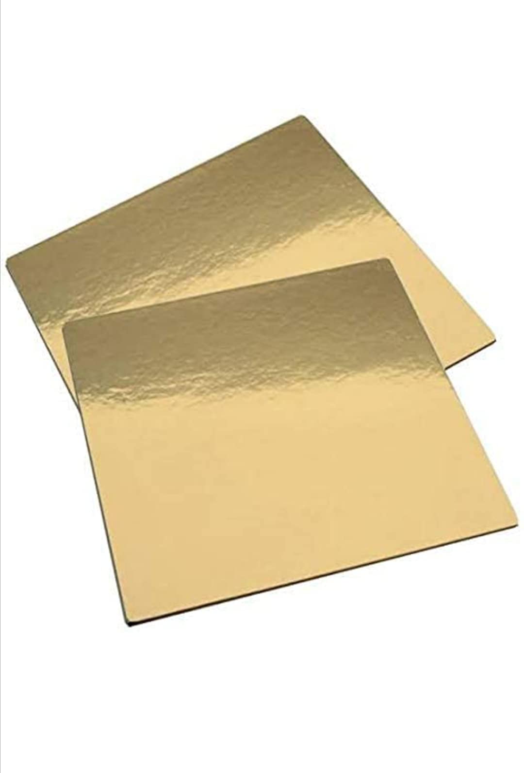 Bakerelation 14 Inch Square Cake Board - 5 Pack Gold/Silver Cardboard Cake Bases for Wedding, Birthday & Party Dessert Displays