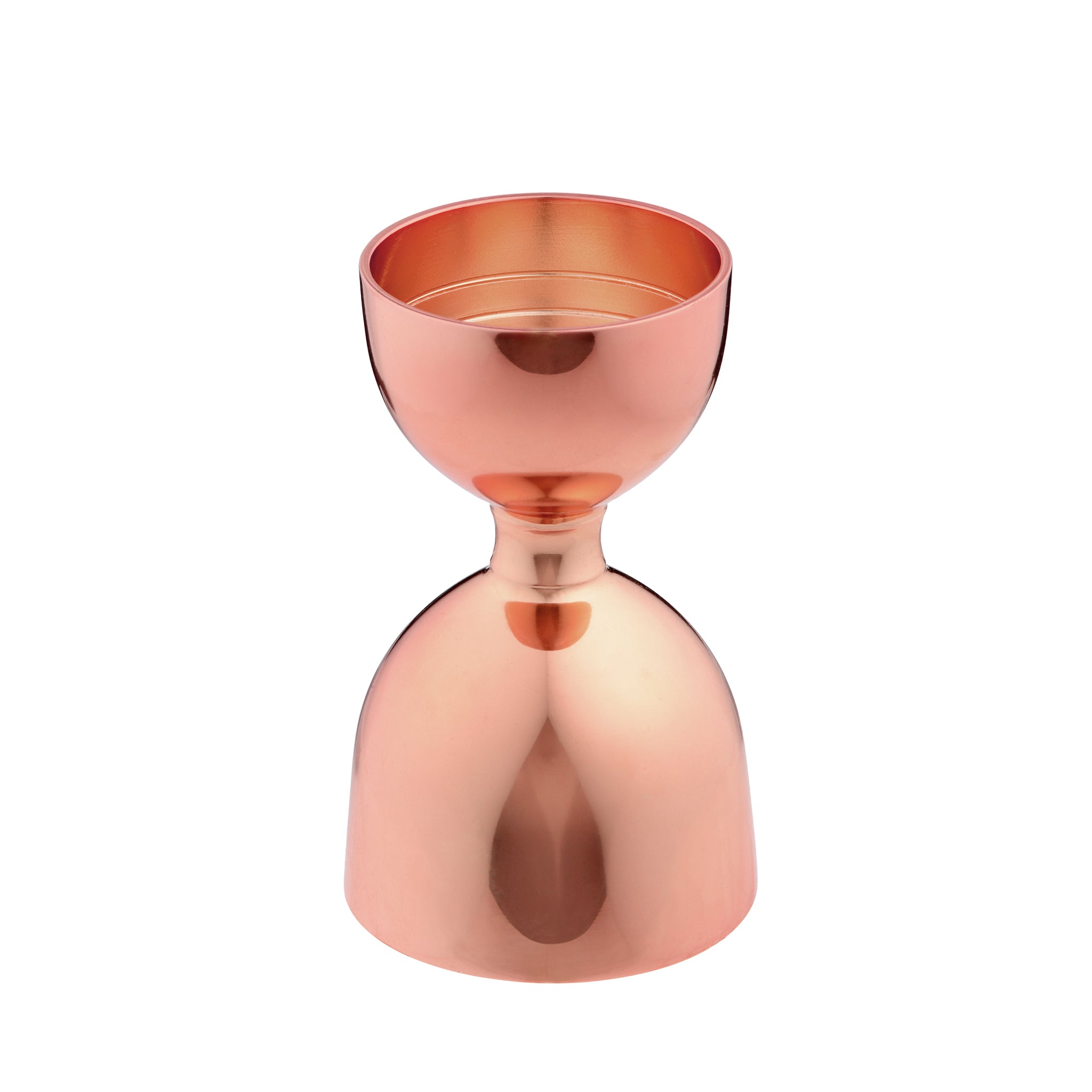 Premium Leopold Copper Plated Jigger - 30ml & 60ml Dual Measurement Cocktail Mixing Tool for Bartenders & Home Bars