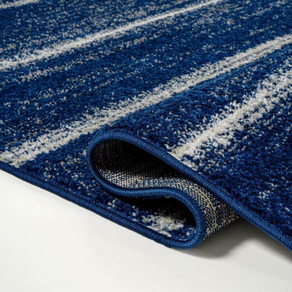 Williamsburg Minimalist Stripe Area Rug - Soft Modern Wool Carpet for Living Room, Bedroom & Office - Neutral Home Decor Rug