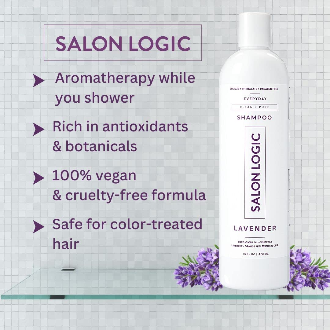 Everyday Clean & Pure Lavender Shampoo - Keratin Treatment for Hydration & Moisture | Sulfate-Free, Color-Safe Hair Care | Salon Quality Natural Scent | Perfect for Dry, Damaged & Color-Treated Hair at Home